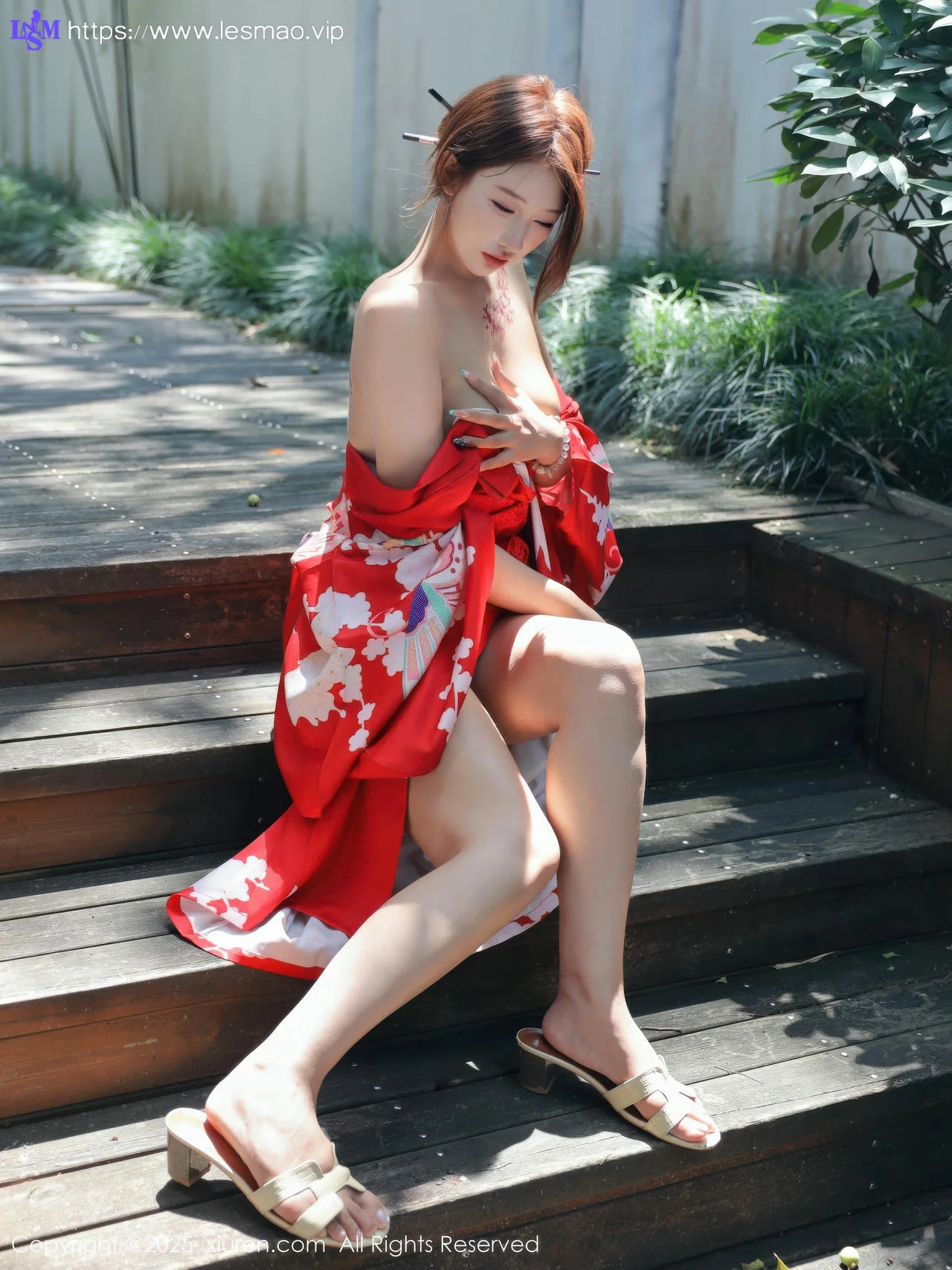 XiuRen 秀人 No.10683 金允希Yuki 性感红色和服 - 5
