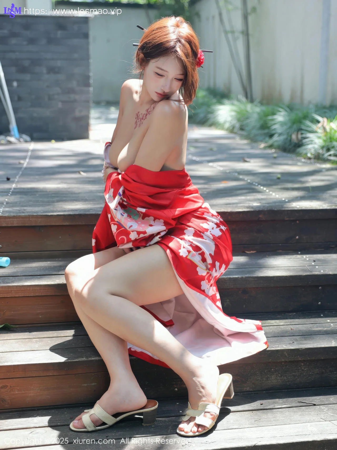 XiuRen 秀人 No.10683 金允希Yuki 性感红色和服 - 7