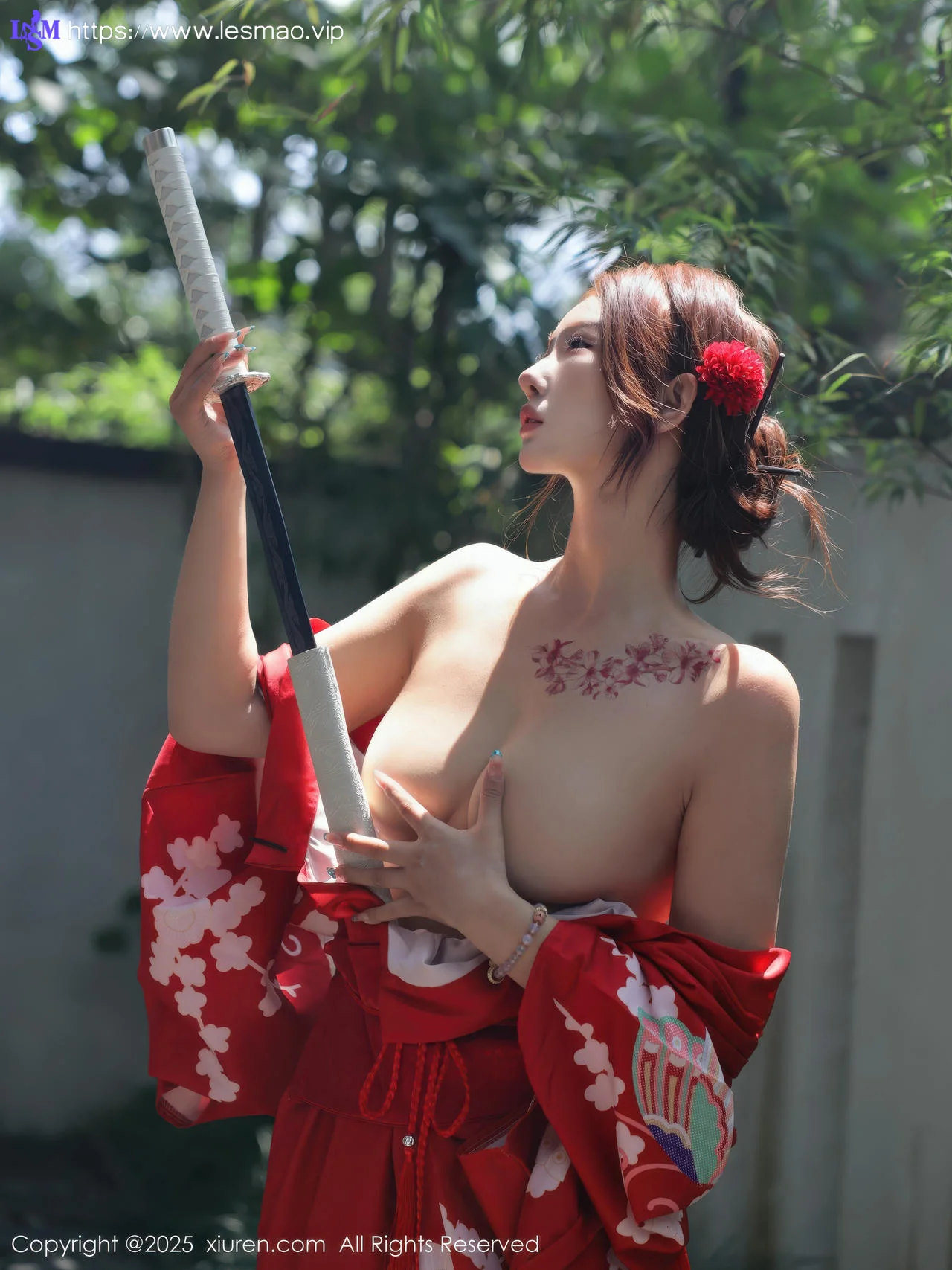 XiuRen 秀人 No.10683 金允希Yuki 性感红色和服 - 8