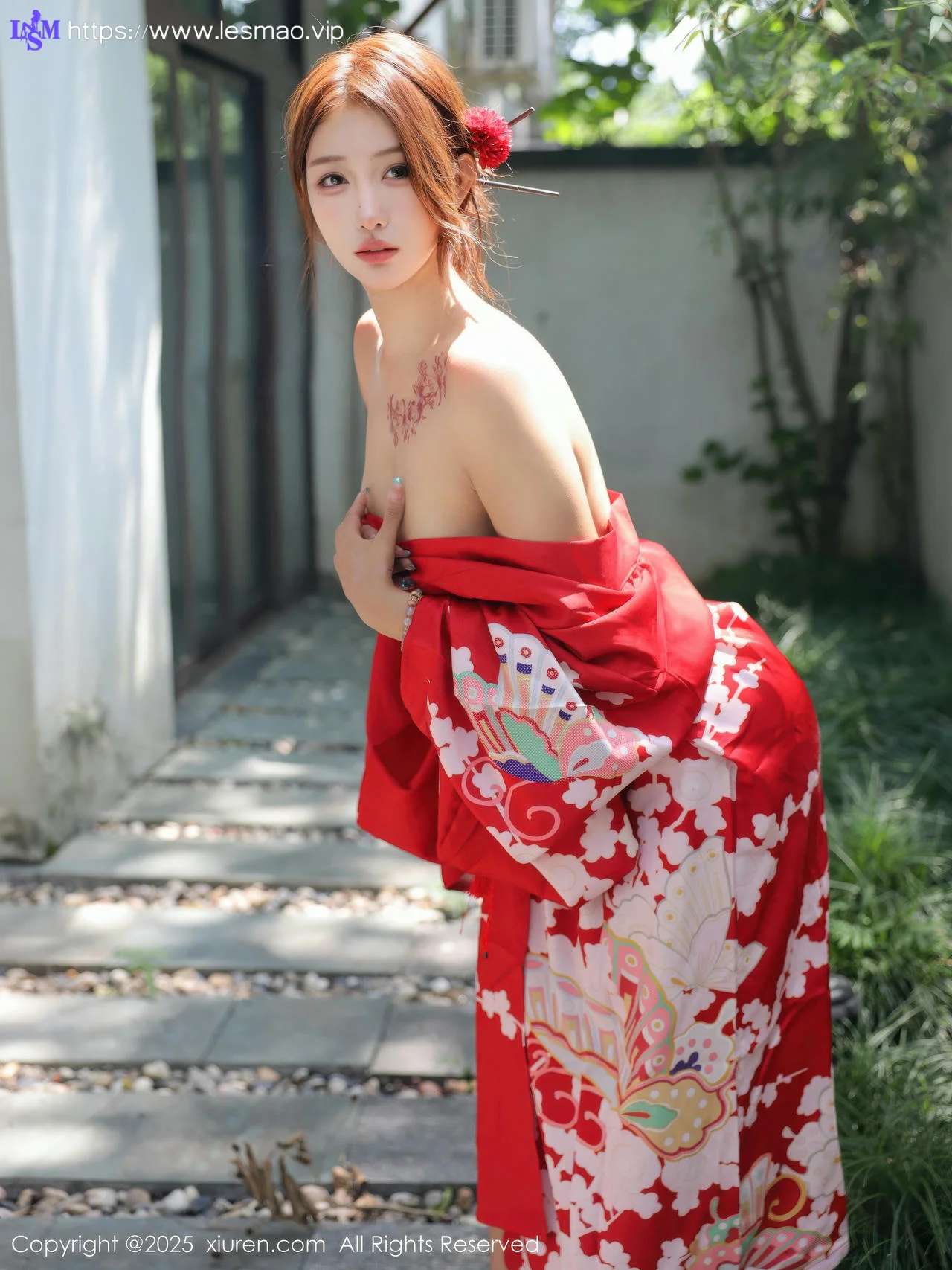 XiuRen 秀人 No.10683 金允希Yuki 性感红色和服 - 2