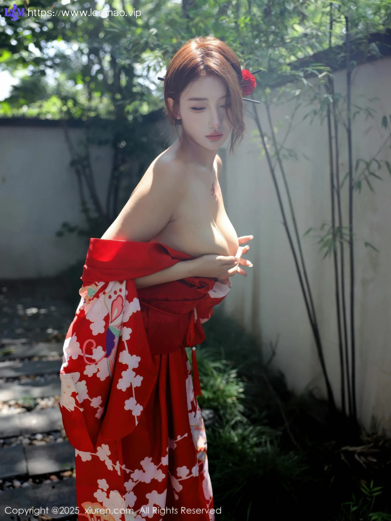 XiuRen 秀人 No.10683 金允希Yuki 性感红色和服 - 7
