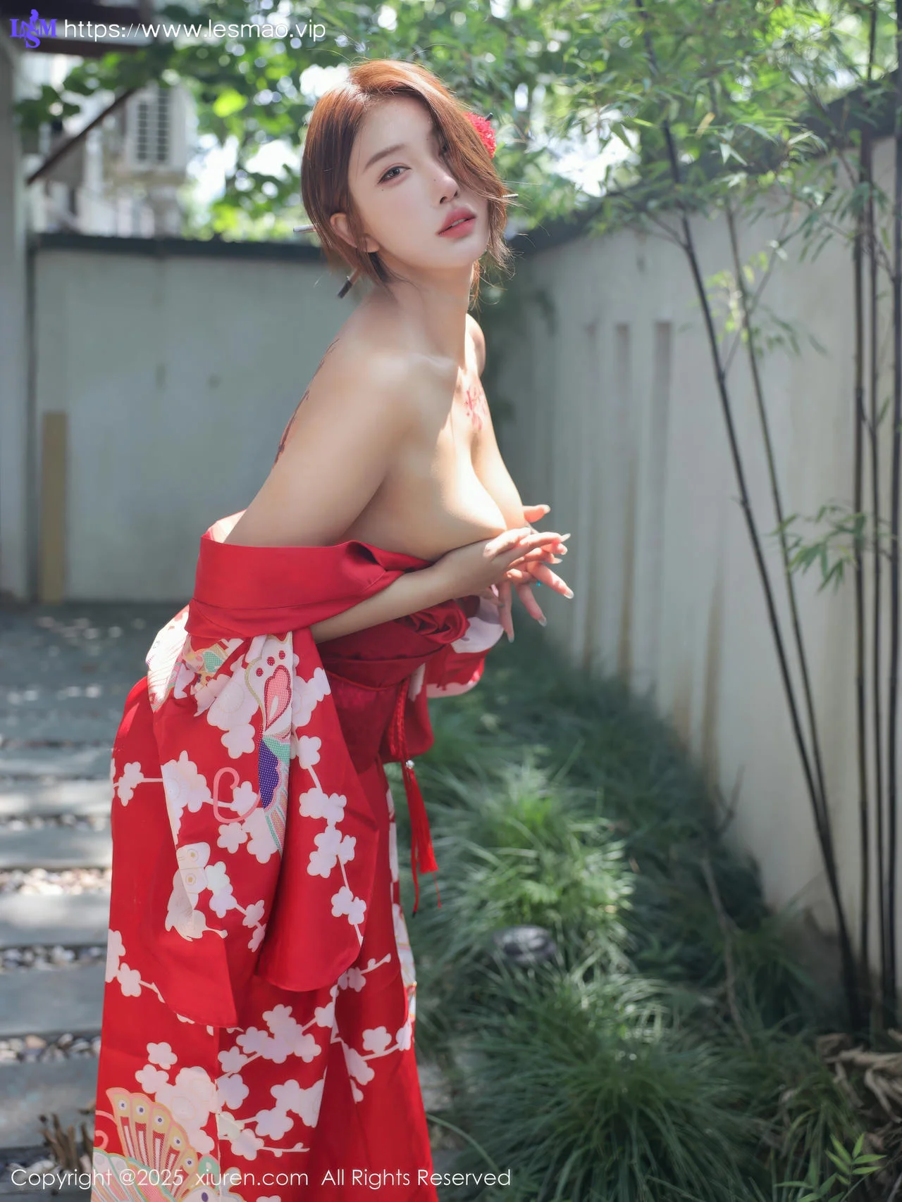 XiuRen 秀人 No.10683 金允希Yuki 性感红色和服 - 8