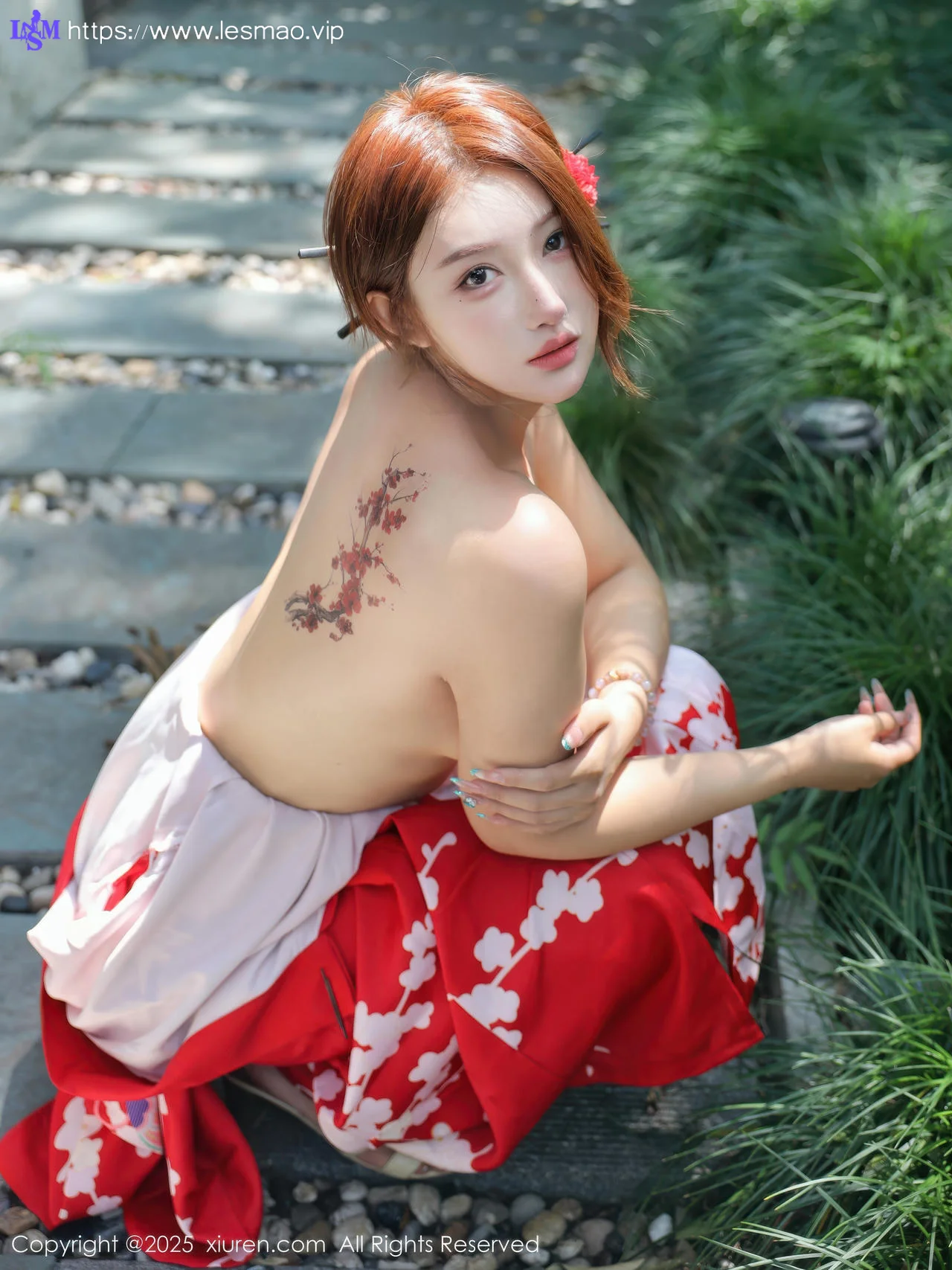 XiuRen 秀人 No.10683 金允希Yuki 性感红色和服 - 1