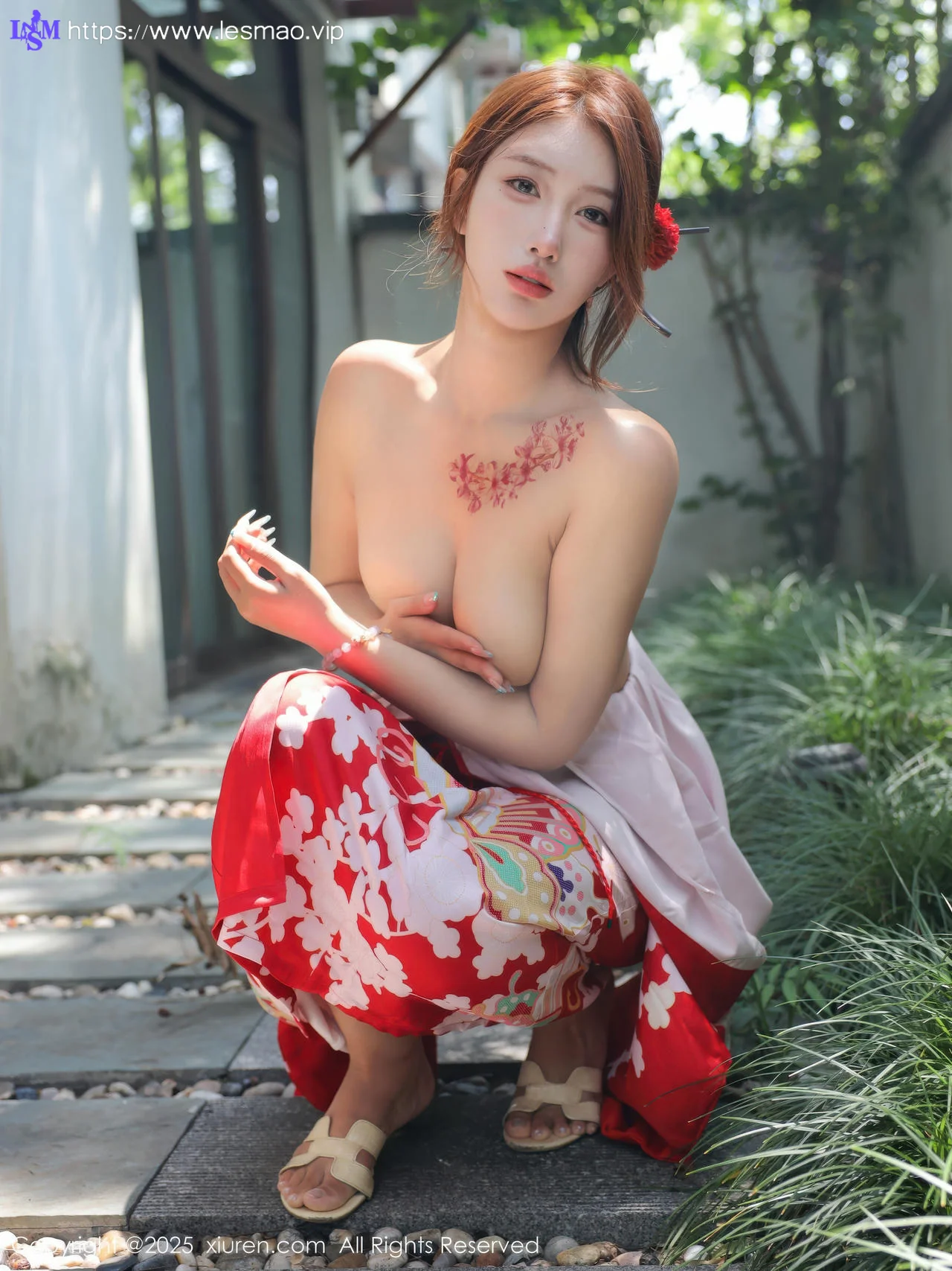 XiuRen 秀人 No.10683 金允希Yuki 性感红色和服 - 5