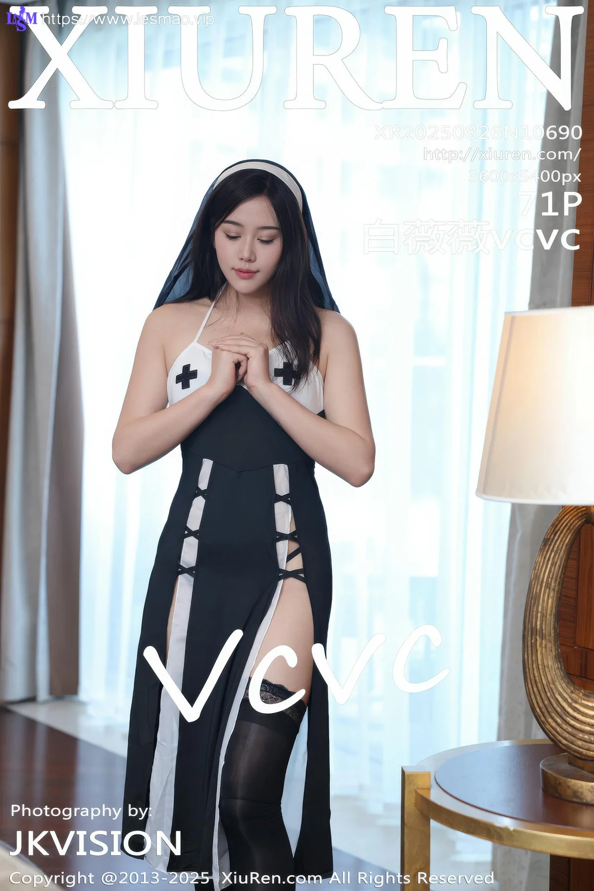 XiuRen 秀人 No.10690 白薇薇vcvc 性感黑白修女服饰 - 2