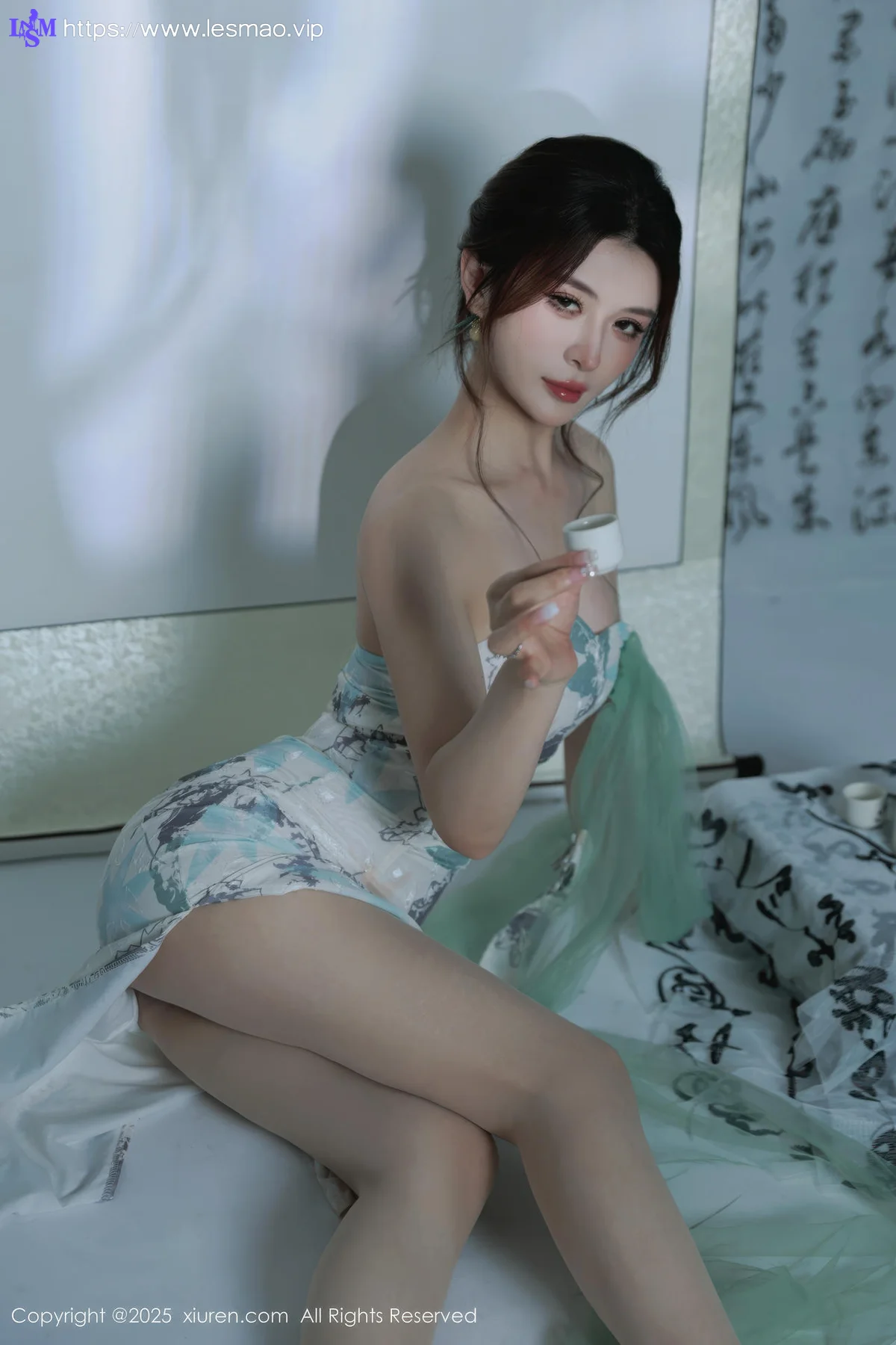 XiuRen 秀人 No.10694 阿依莎  浅色古风服饰 - 8