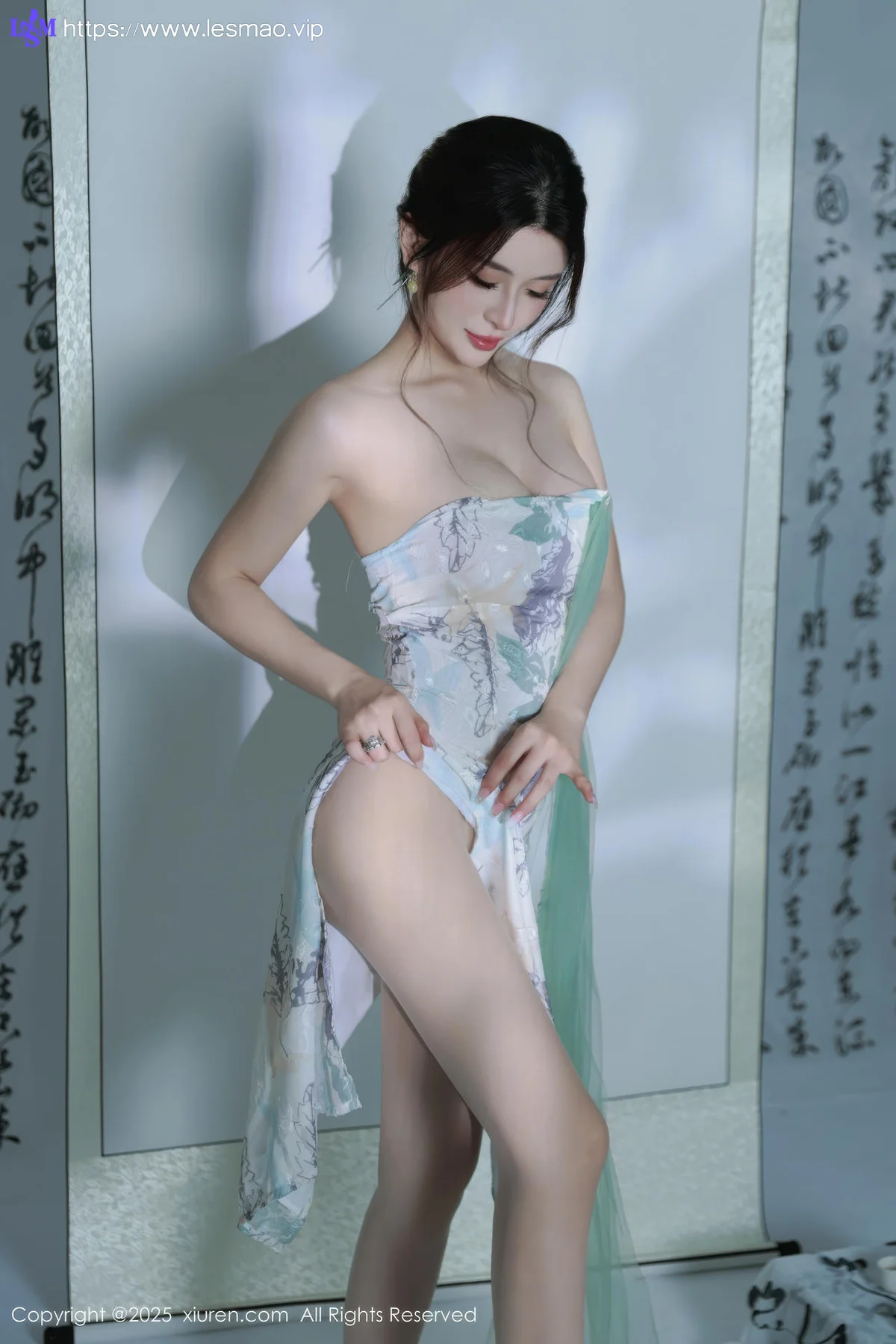 XiuRen 秀人 No.10694 阿依莎  浅色古风服饰 - 8