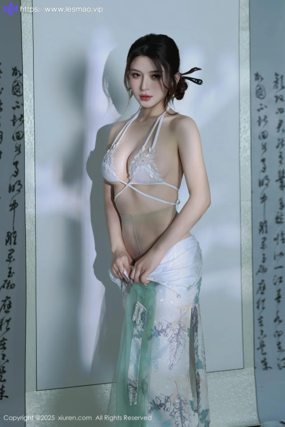 XiuRen 秀人 No.10694 阿依莎  浅色古风服饰 - 5