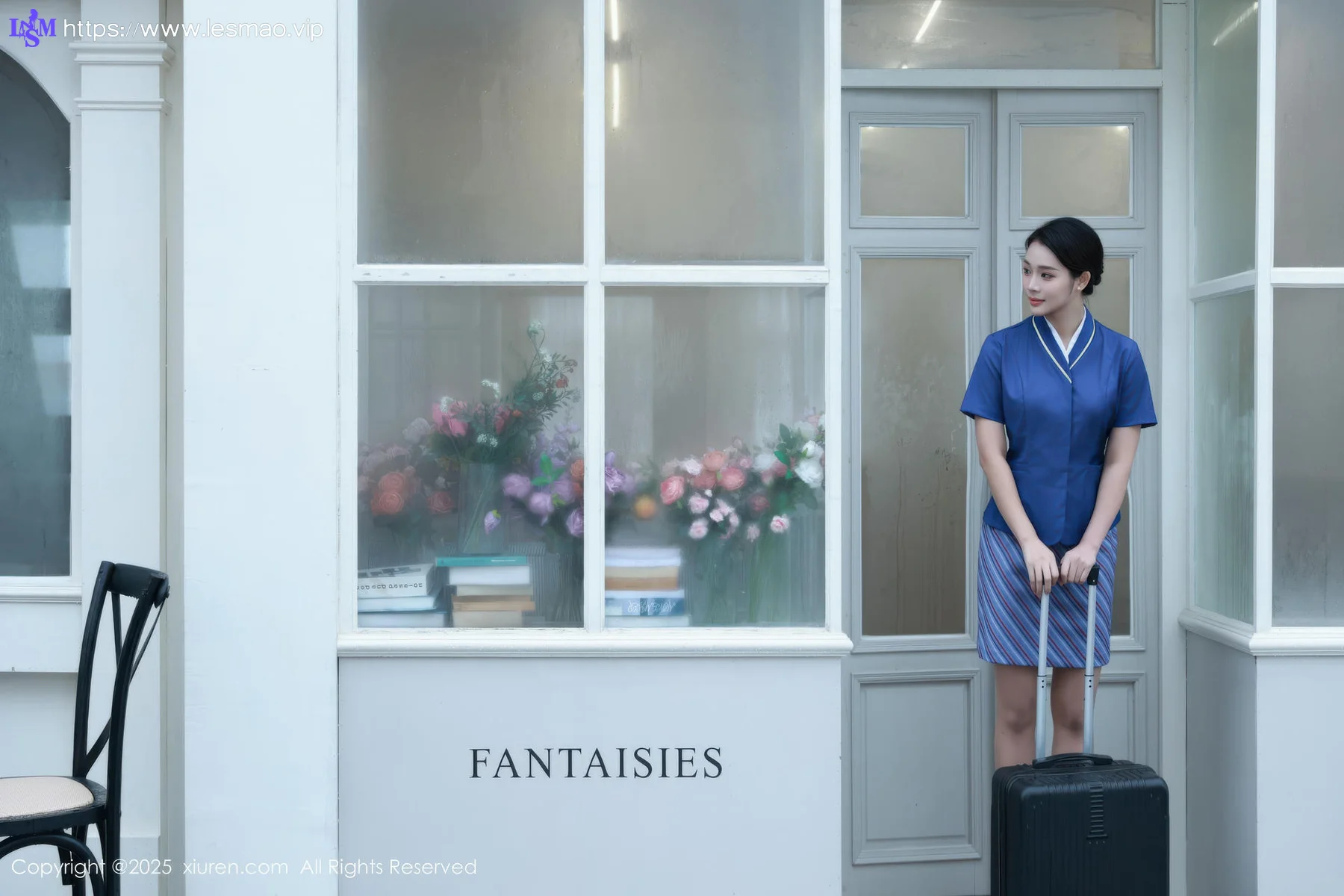 XiuRen 秀人 No.10708 南乔 蓝色空姐制服 - 1