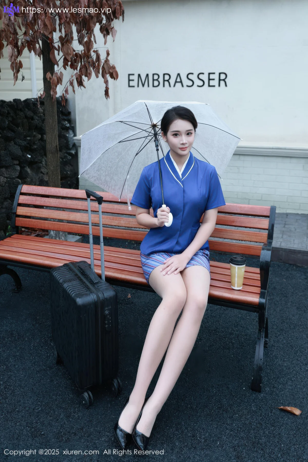 XiuRen 秀人 No.10708 南乔 蓝色空姐制服 - 7