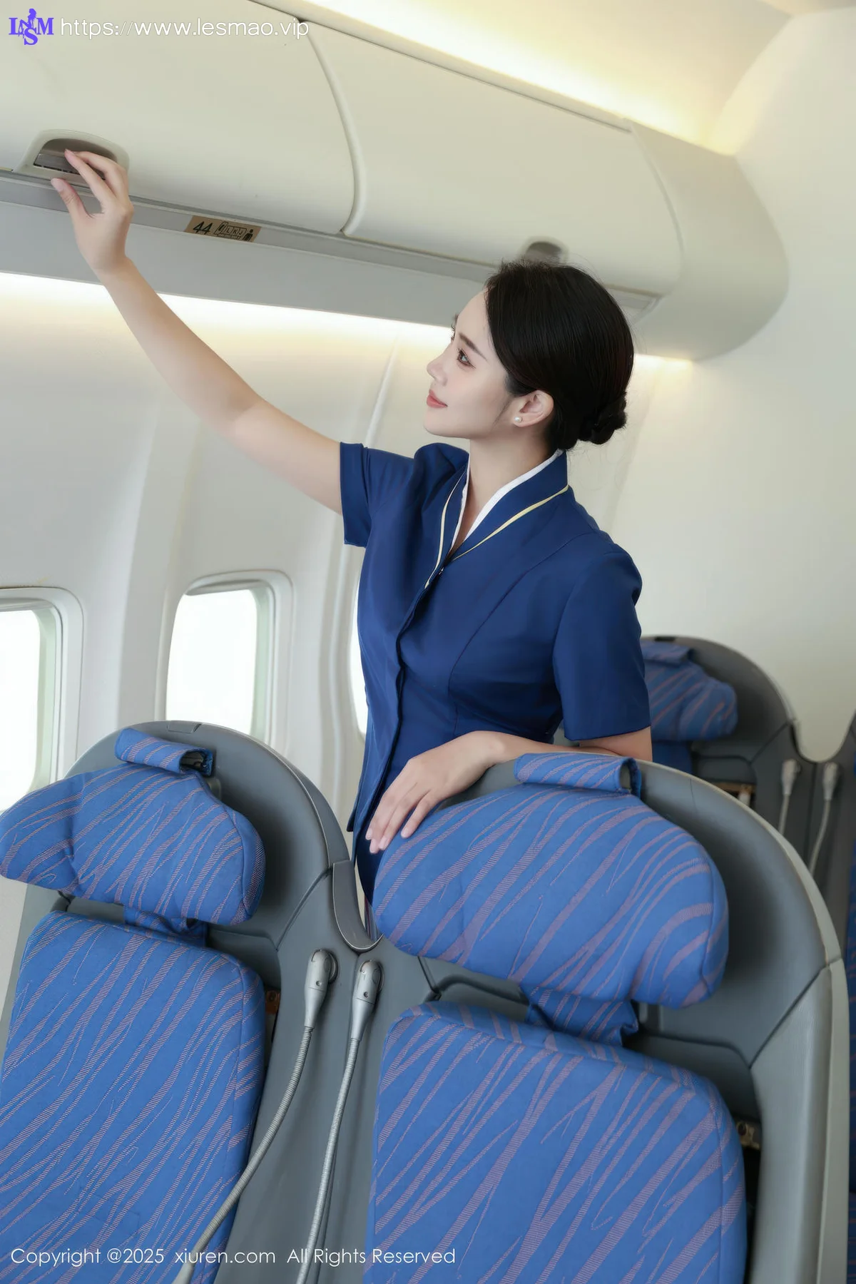 XiuRen 秀人 No.10708 南乔 蓝色空姐制服 - 7