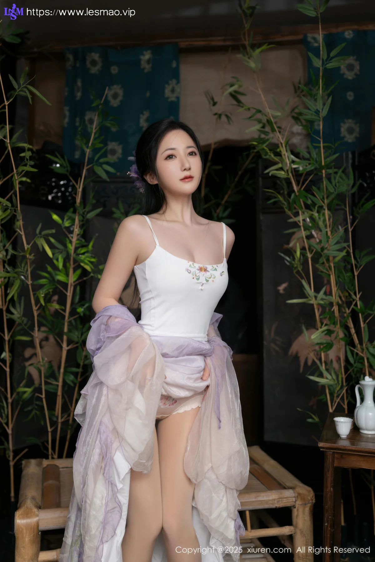 XiuRen 秀人 No.10737 鱼子酱Fish 紫色连衣裙 - 4