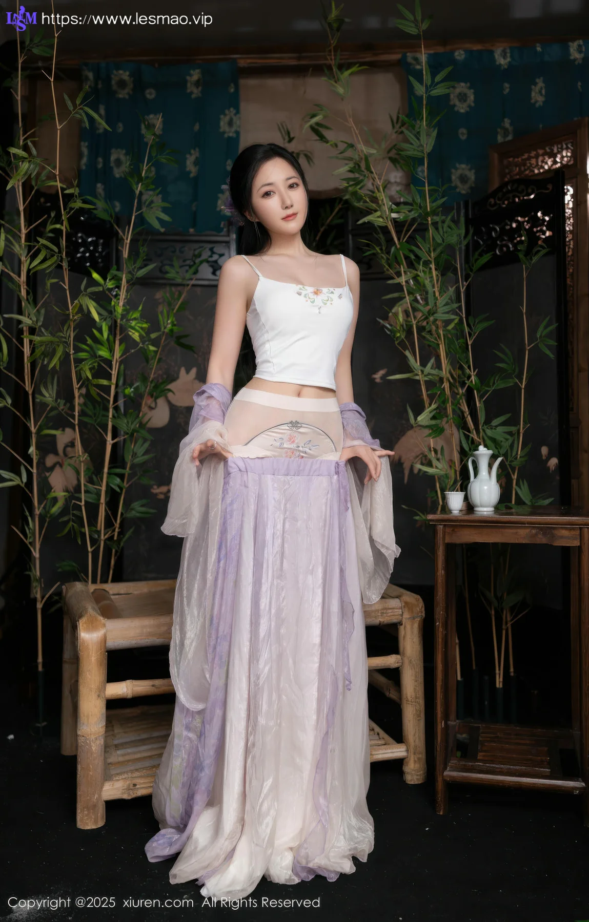 XiuRen 秀人 No.10737 鱼子酱Fish 紫色连衣裙 - 8