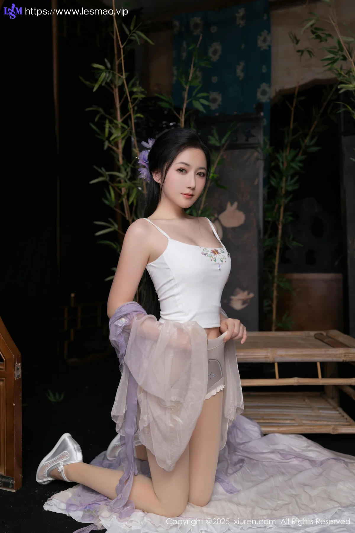 XiuRen 秀人 No.10737 鱼子酱Fish 紫色连衣裙 - 10