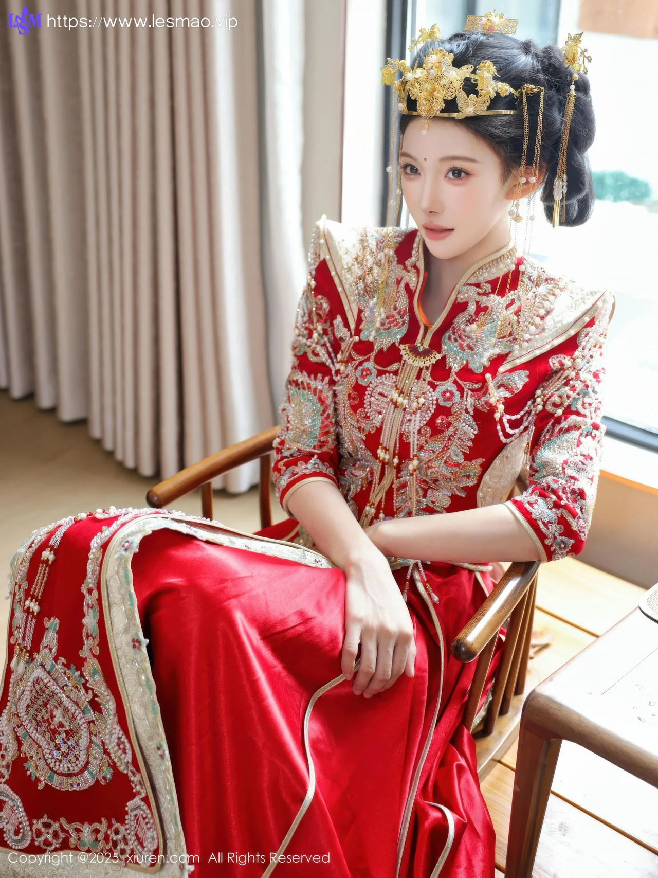 XiuRen 秀人 No.10742 梨霜儿 红色新娘服饰 - 6