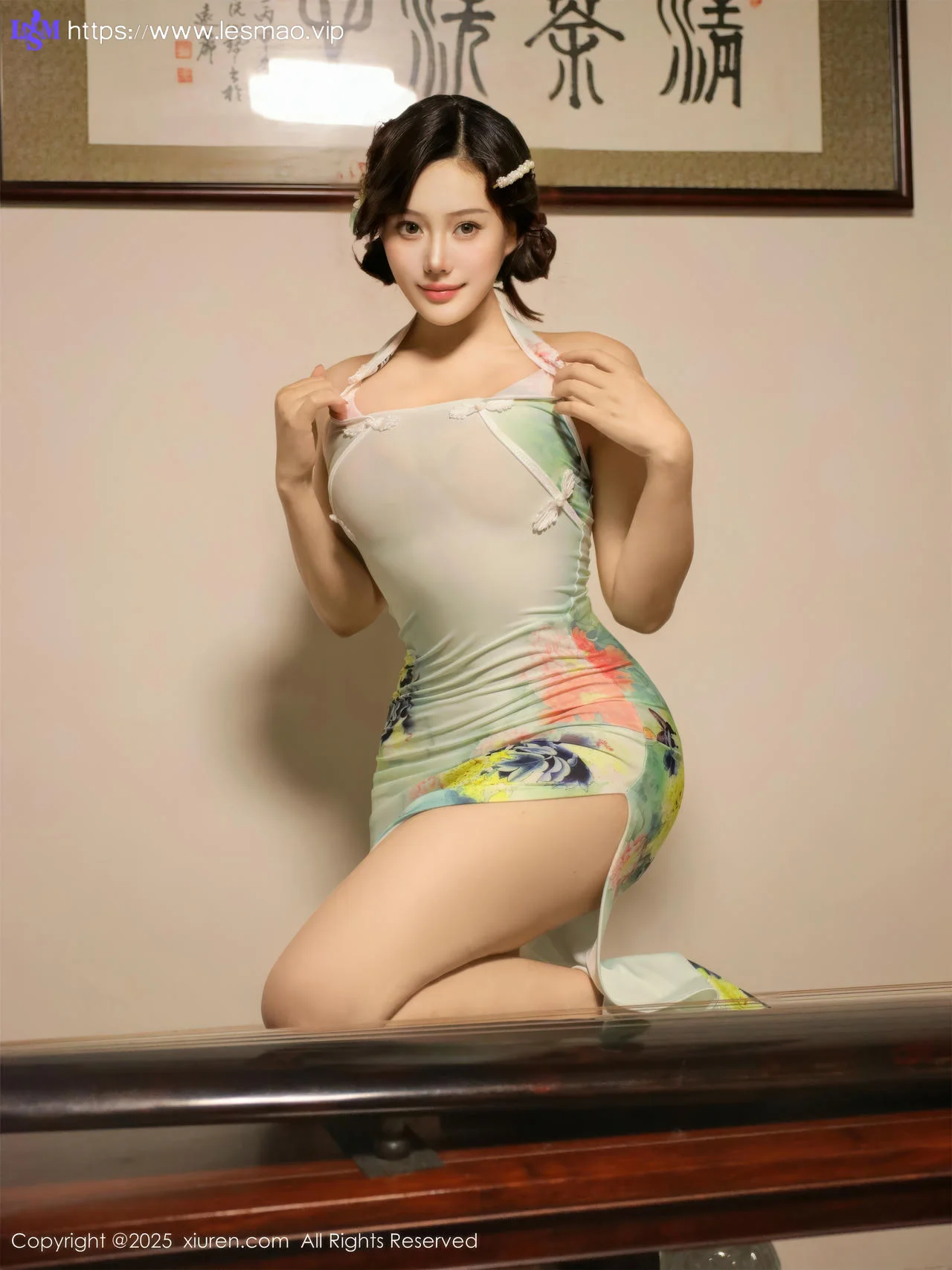 XiuRen 秀人 No.10749 莉莉安娜o 绿色旗袍 - 10