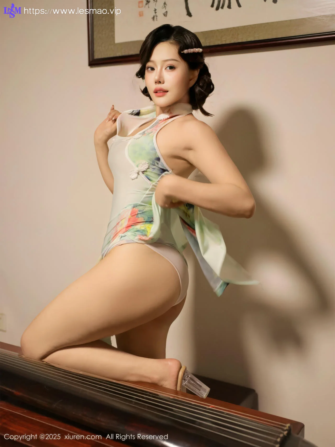 XiuRen 秀人 No.10749 莉莉安娜o 绿色旗袍 - 5