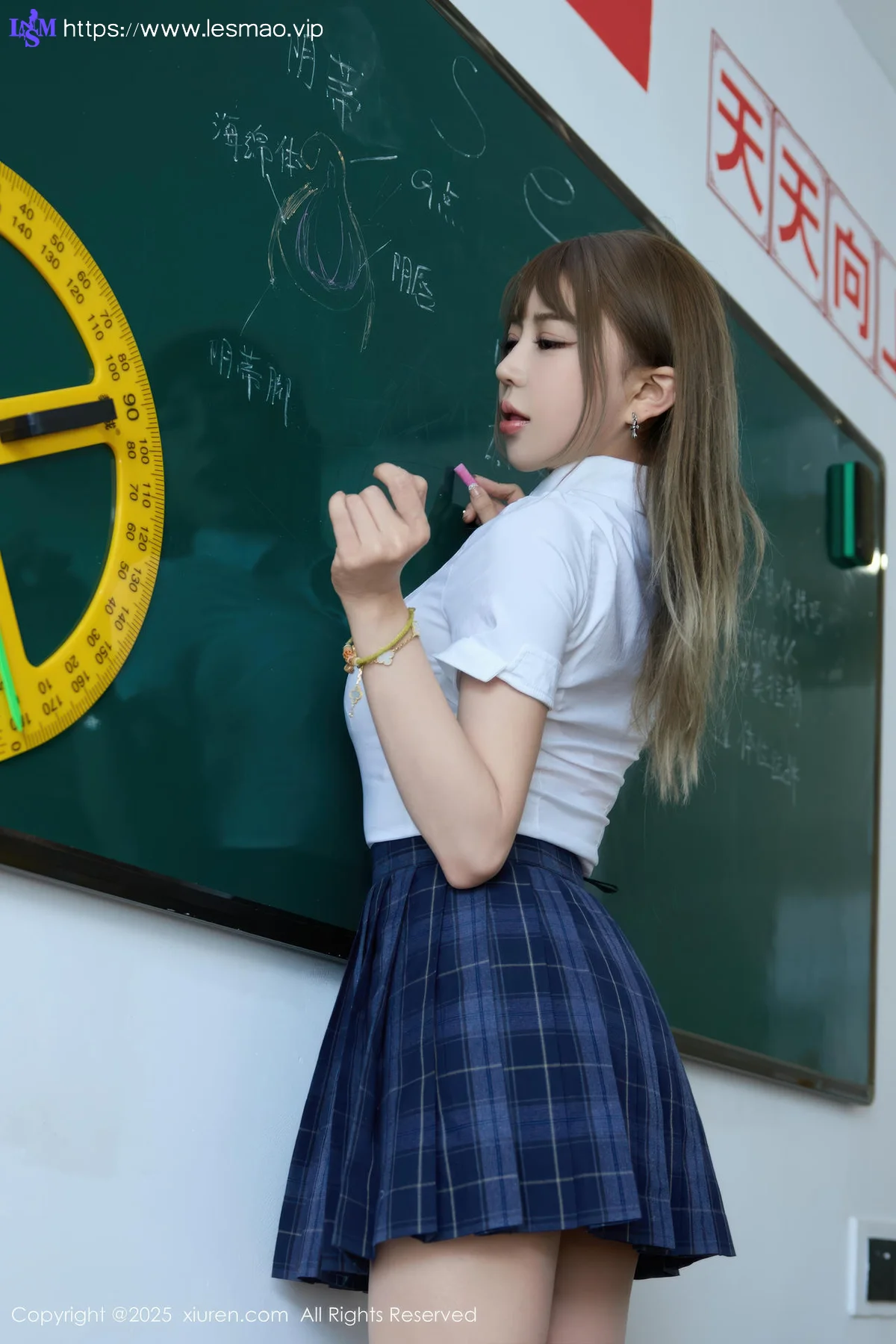 XiuRen 秀人 No.10750 Zoe柚柚 教室场景性感JK服装, - 5