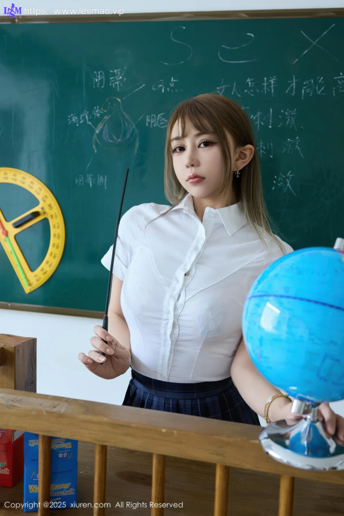 XiuRen 秀人 No.10750 Zoe柚柚 教室场景性感JK服装, - 8