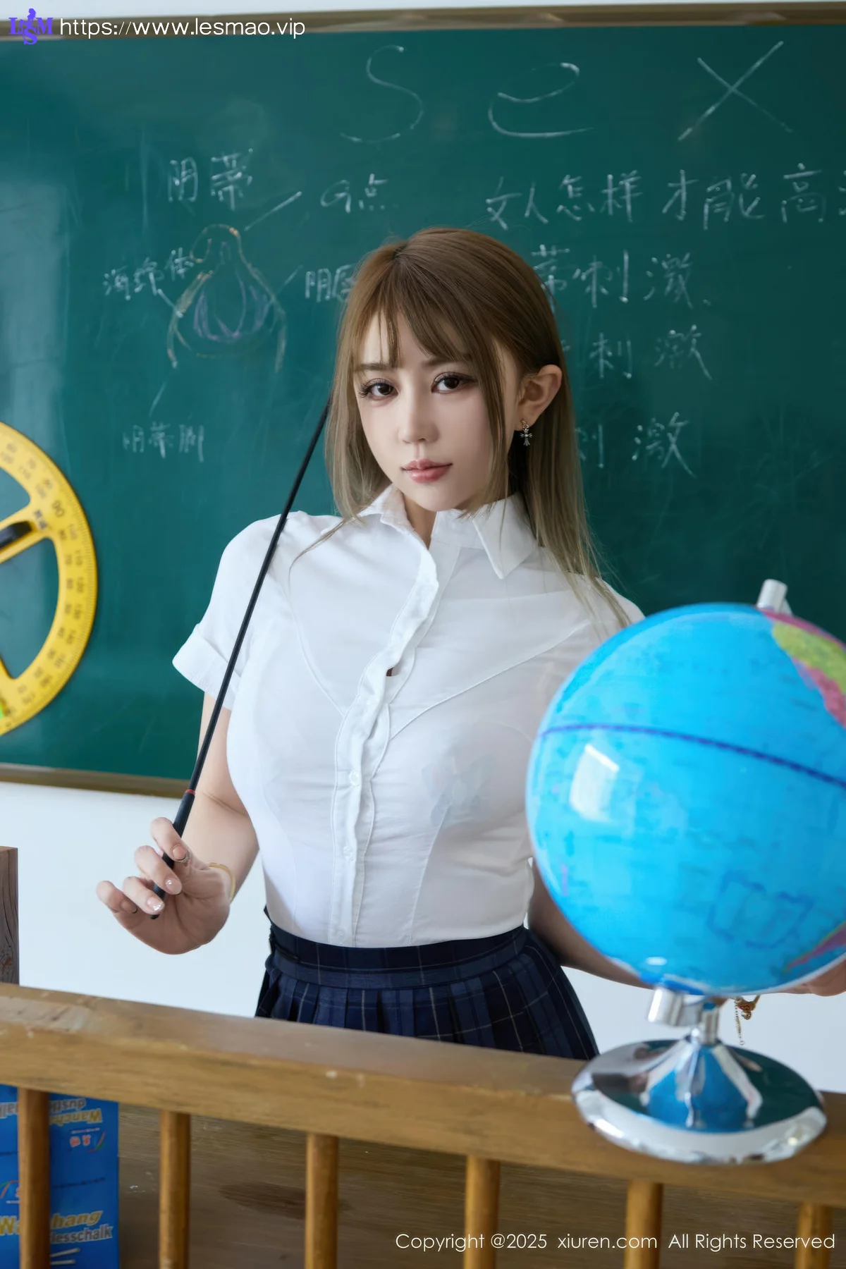 XiuRen 秀人 No.10750 Zoe柚柚 教室场景性感JK服装, - 9