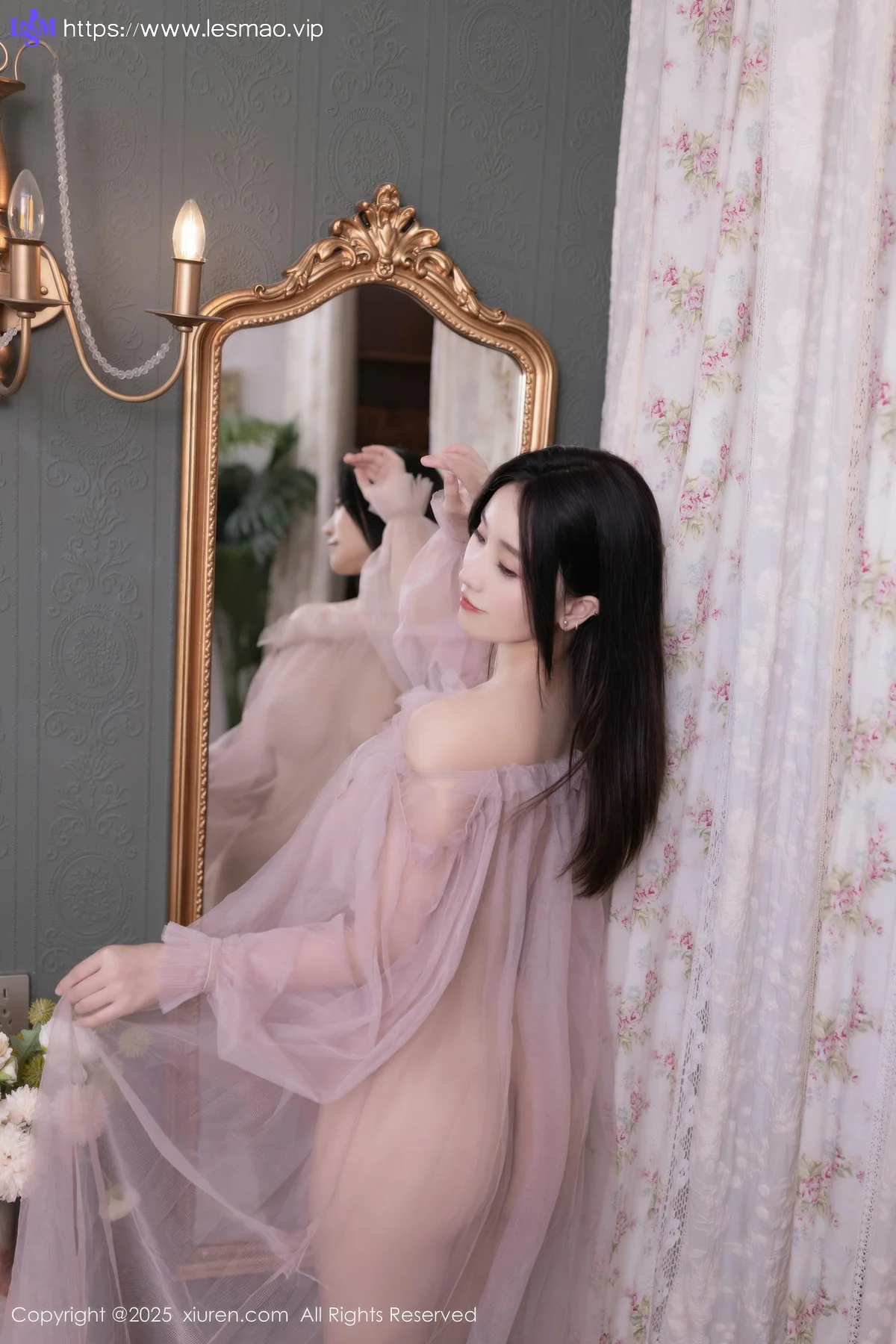 XiuRen 秀人 No.10752 杏子Yada 性感轻透粉纱 - 10