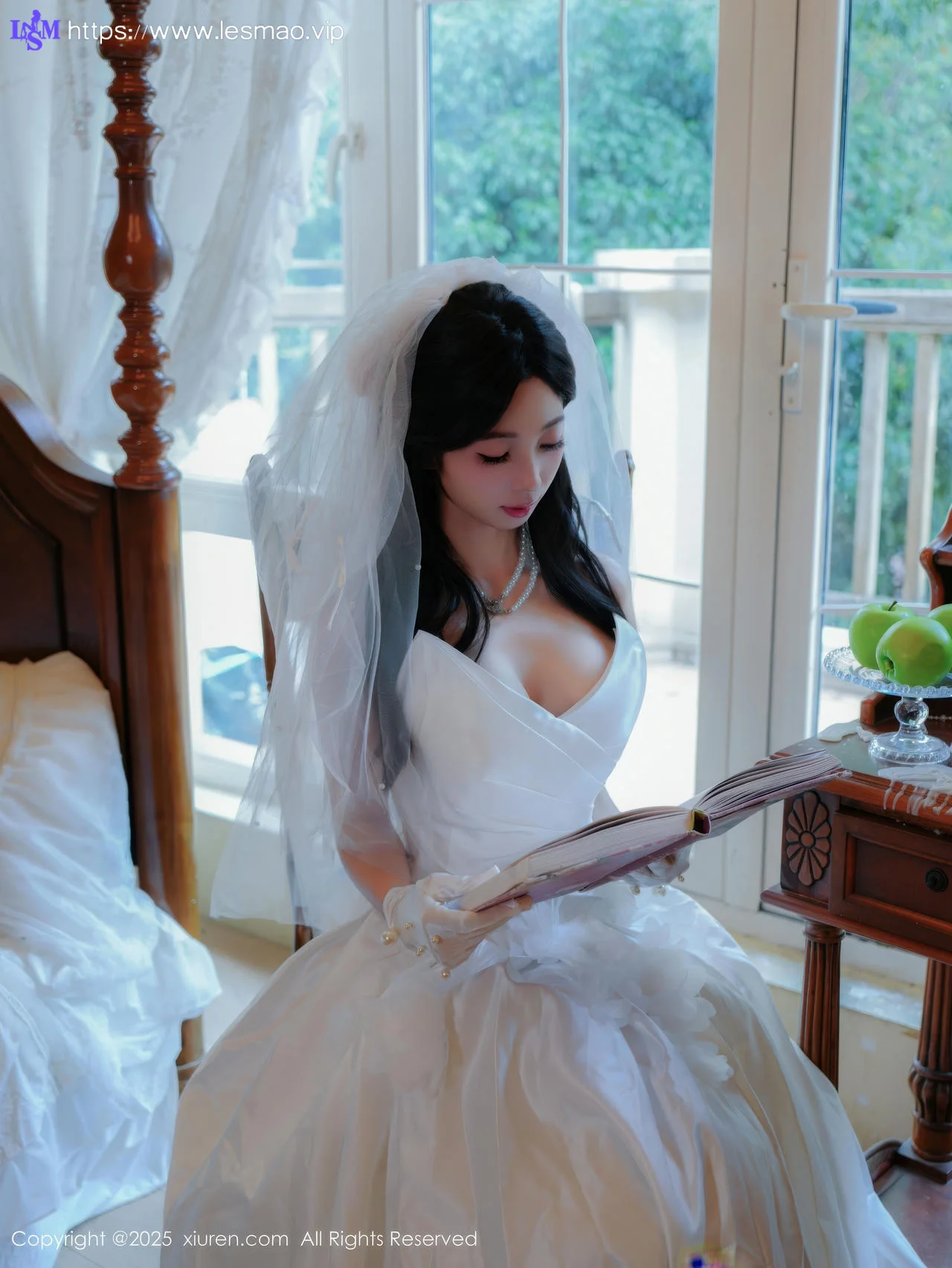 XiuRen 秀人 No.10769 朱朱molly 白色婚纱白色丝袜 - 8