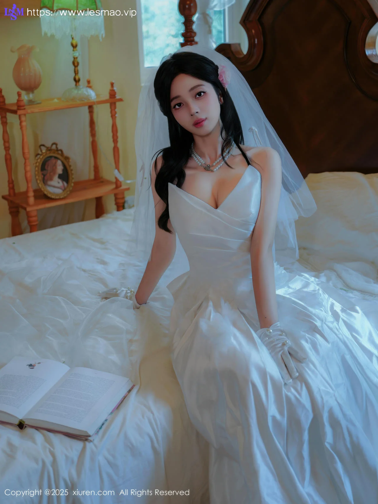 XiuRen 秀人 No.10769 朱朱molly 白色婚纱白色丝袜 - 9