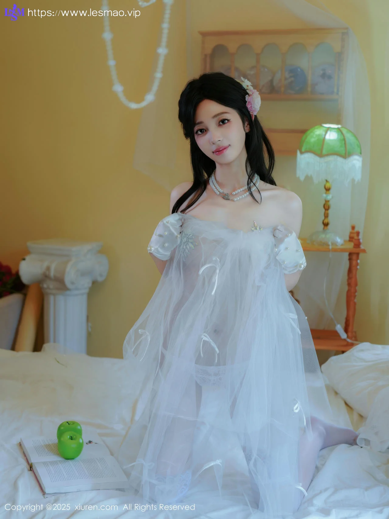 XiuRen 秀人 No.10769 朱朱molly 白色婚纱白色丝袜 - 7