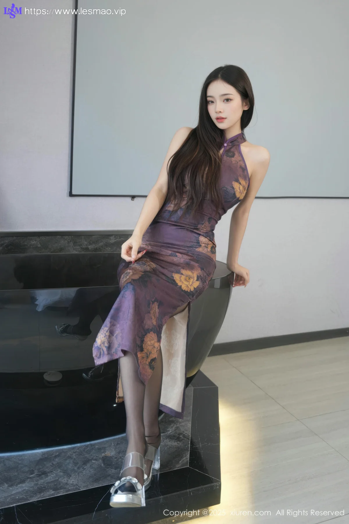 XiuRen 秀人 No.10771 阿依莎 蓝色连衣裙搭配 - 8