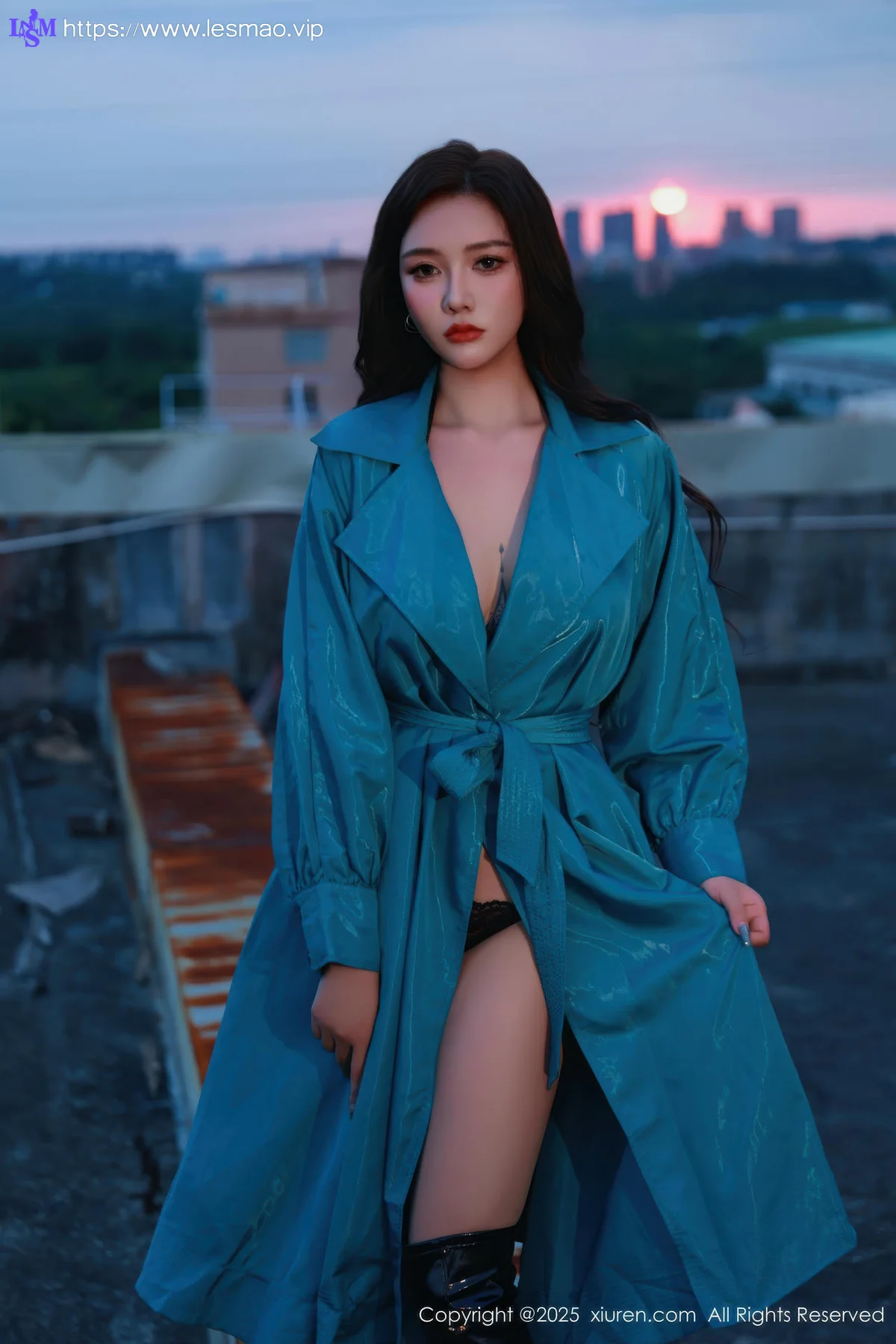 XiuRen 秀人 No.10776 娜比 蓝色风衣情趣内衣 - 4