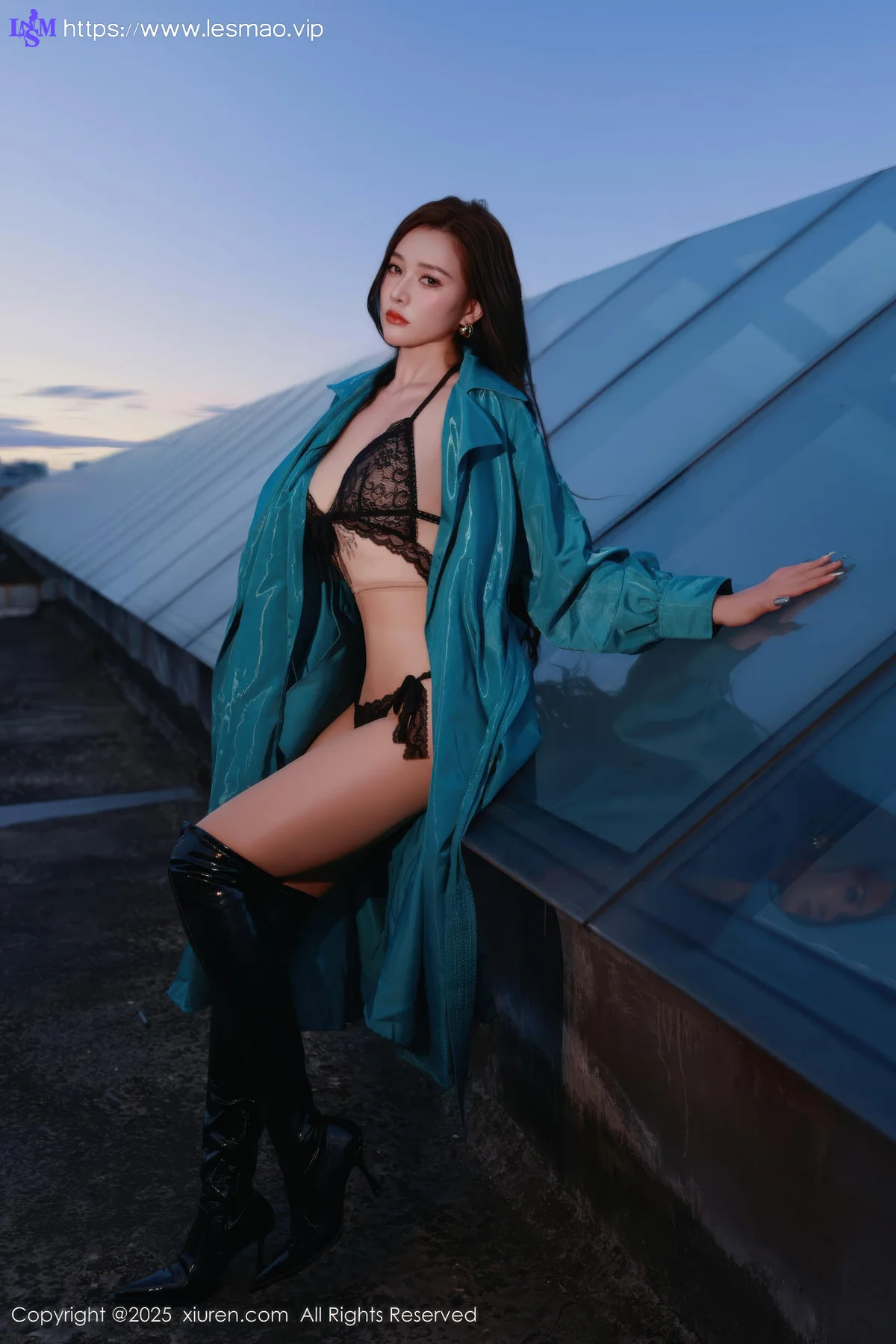 XiuRen 秀人 No.10776 娜比 蓝色风衣情趣内衣 - 9
