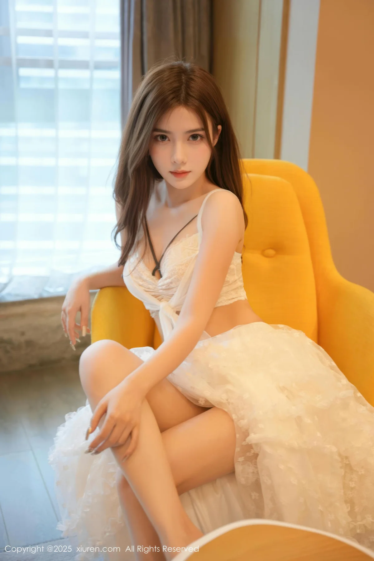 XiuRen 秀人 No.10791 拍黄瓜girl 白色连衣裙 - 3