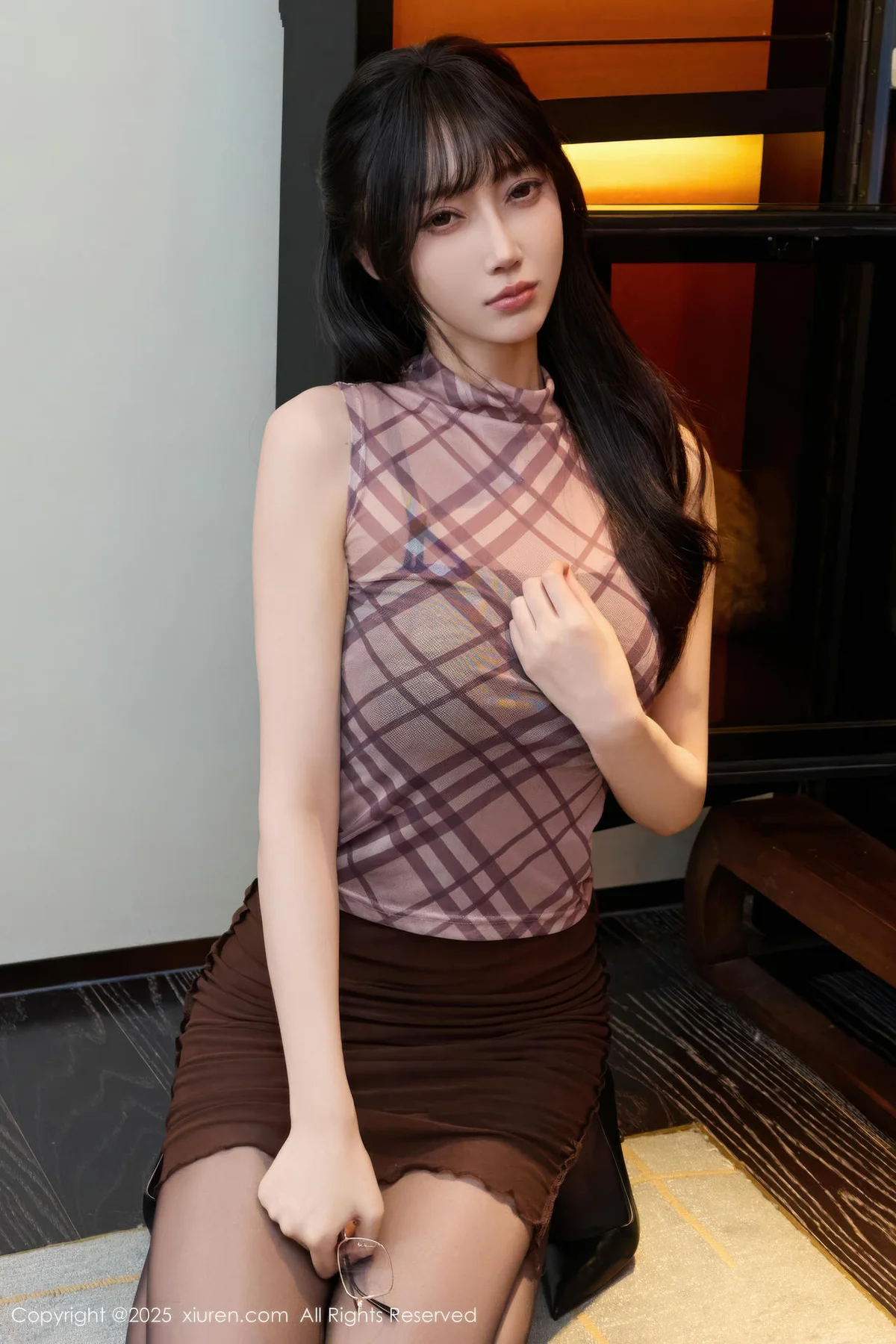 XiuRen 秀人 No.10793 玥儿玥er 黑色情趣内衣 - 4