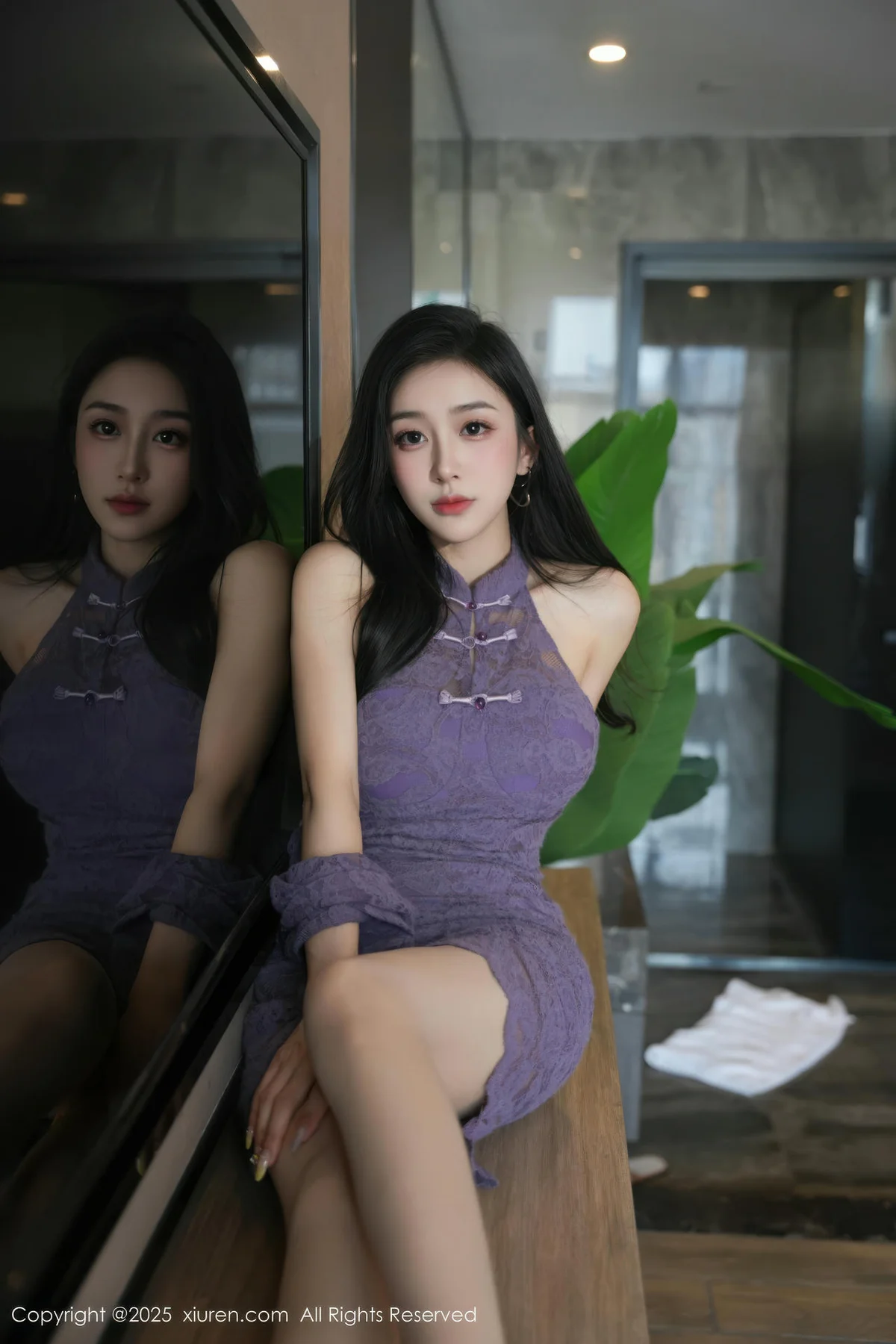 XiuRen 秀人 No.10801 小阿娇Gill 紫色连衣裙长腿高跟 - 9