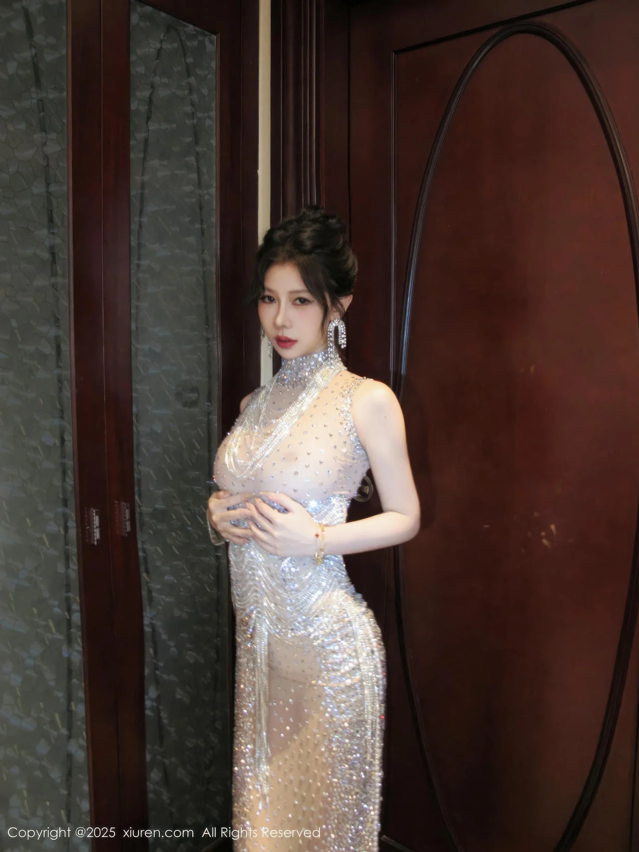 XiuRen 秀人 No.10802 尹甜甜sunny 透视闪闪礼服 - 3