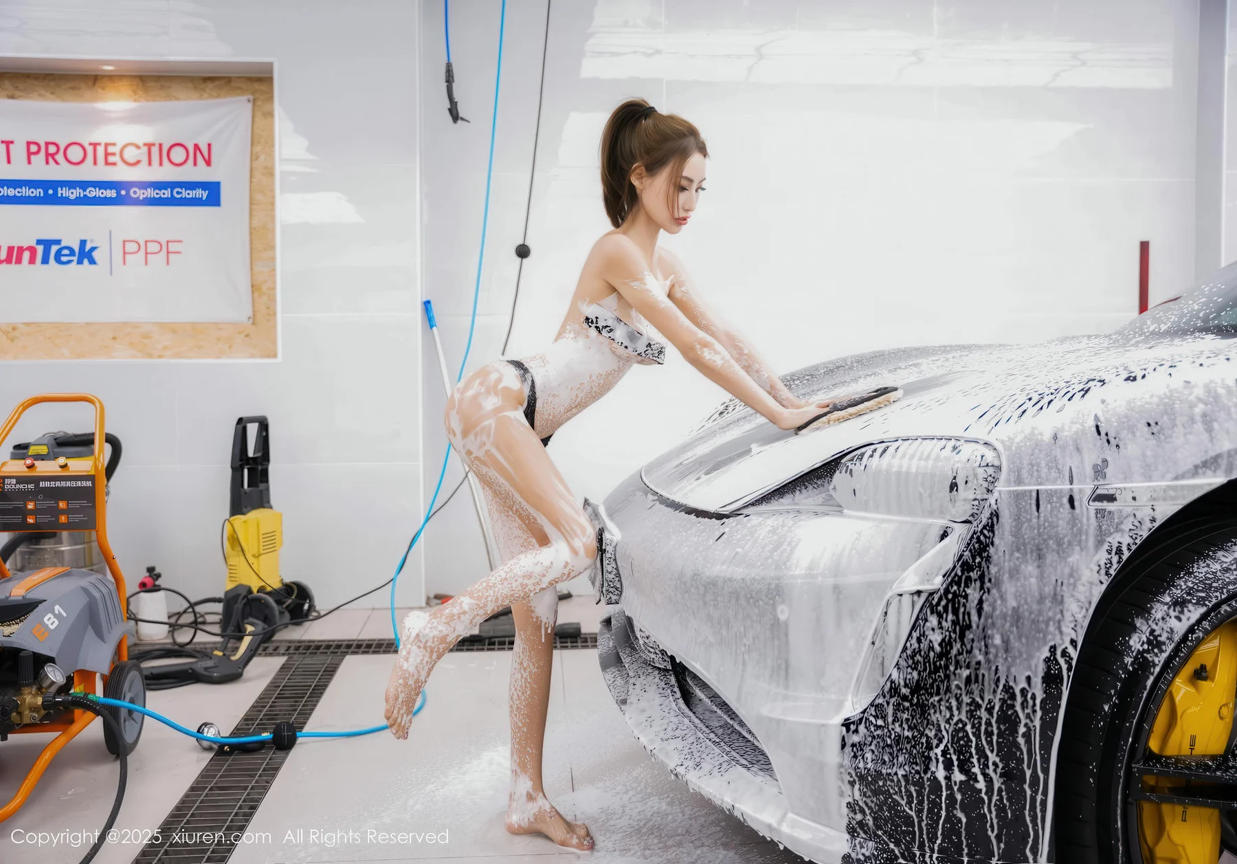 XiuRen 秀人 No.10810 lingyu69 黑色情趣内衣 - 9