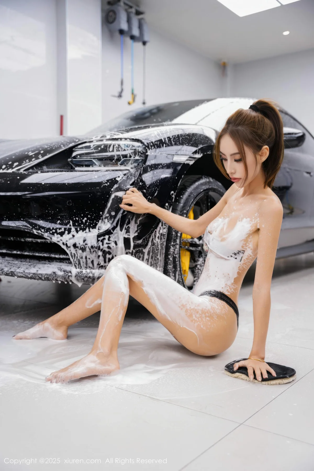 XiuRen 秀人 No.10810 lingyu69 黑色情趣内衣 - 8