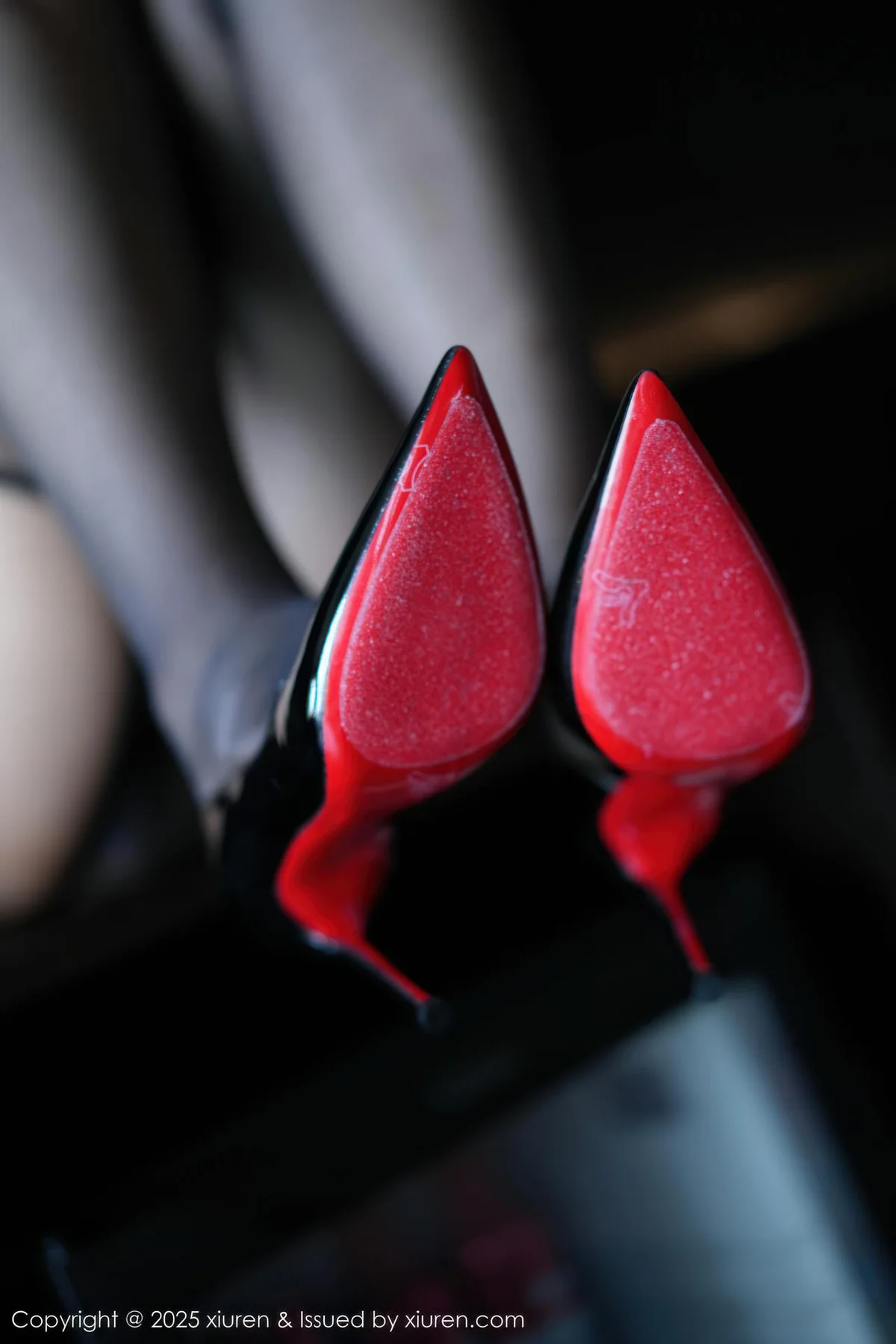 XiuRen 秀人 No.10825 桃桃·夭夭twins 灰色短裙黑丝蕾丝内衣 - 4