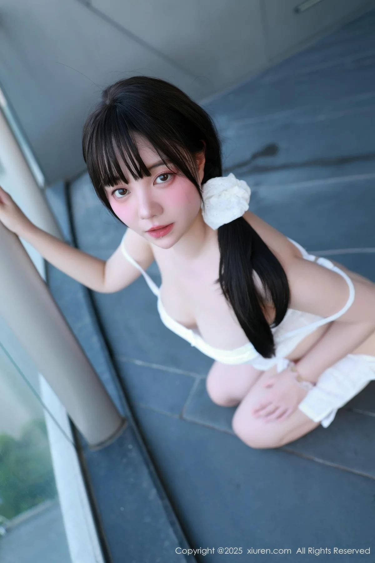 XiuRen 秀人 No.10841 软情 白色吊带短裤 - 6