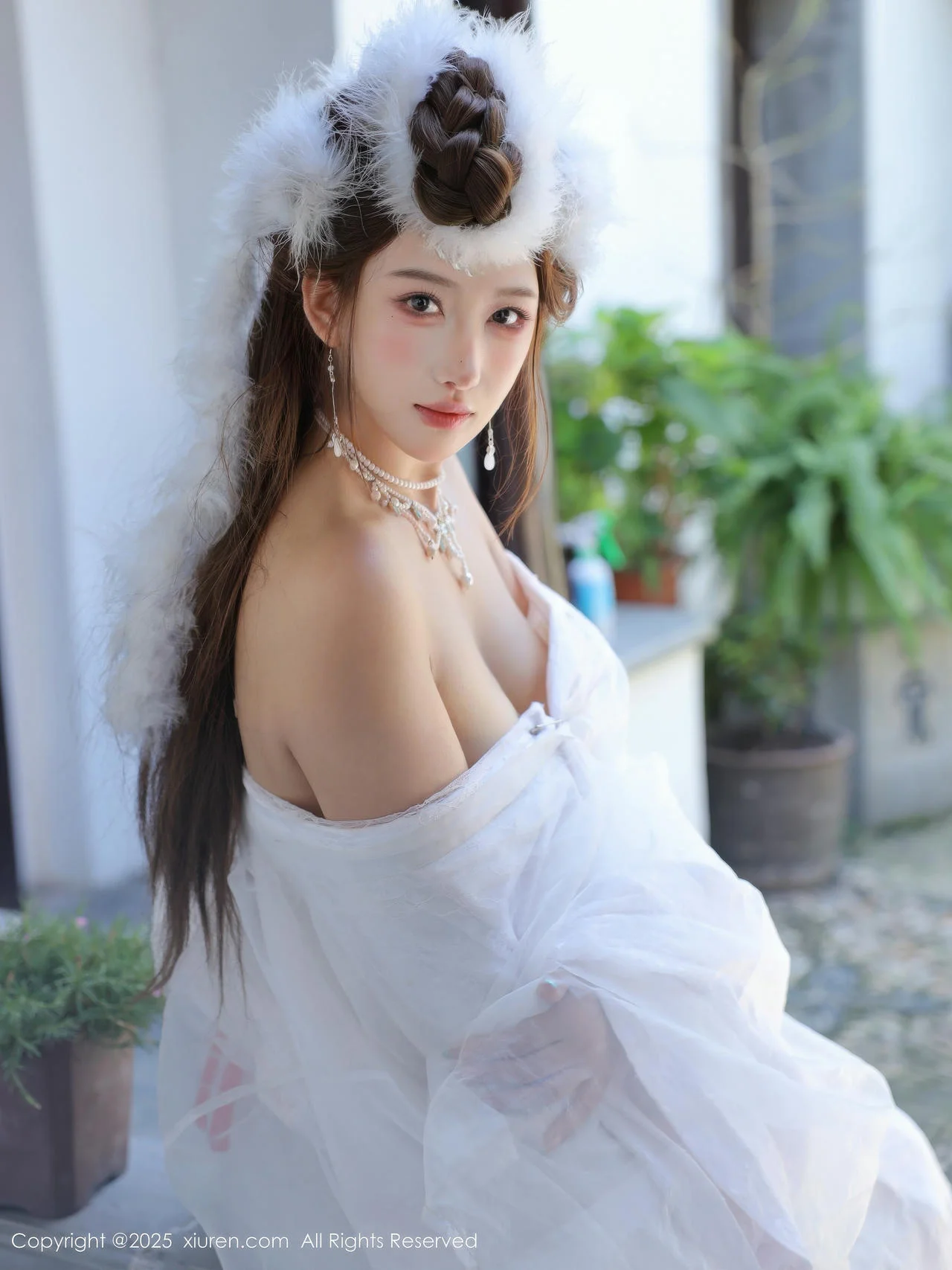 XiuRen 秀人 No.10843 金允希Yuki 白色锦毛鼠装扮 - 3