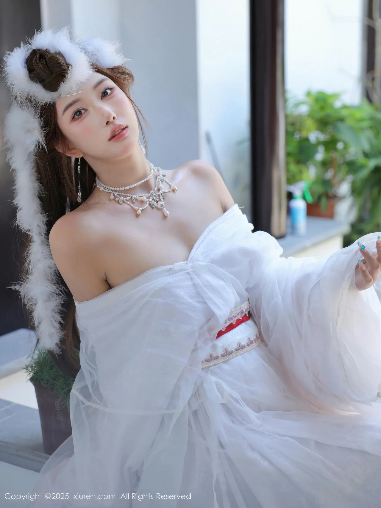 XiuRen 秀人 No.10843 金允希Yuki 白色锦毛鼠装扮 - 5