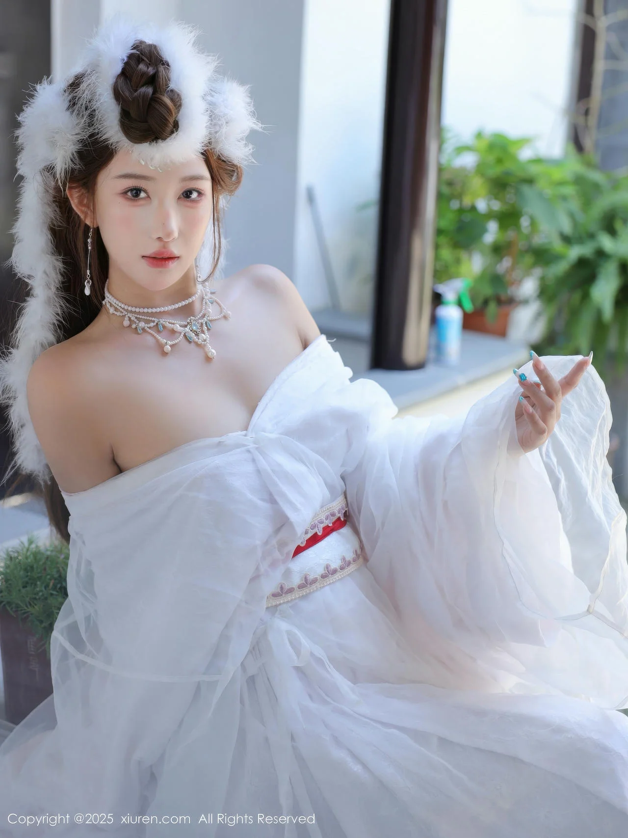 XiuRen 秀人 No.10843 金允希Yuki 白色锦毛鼠装扮 - 6