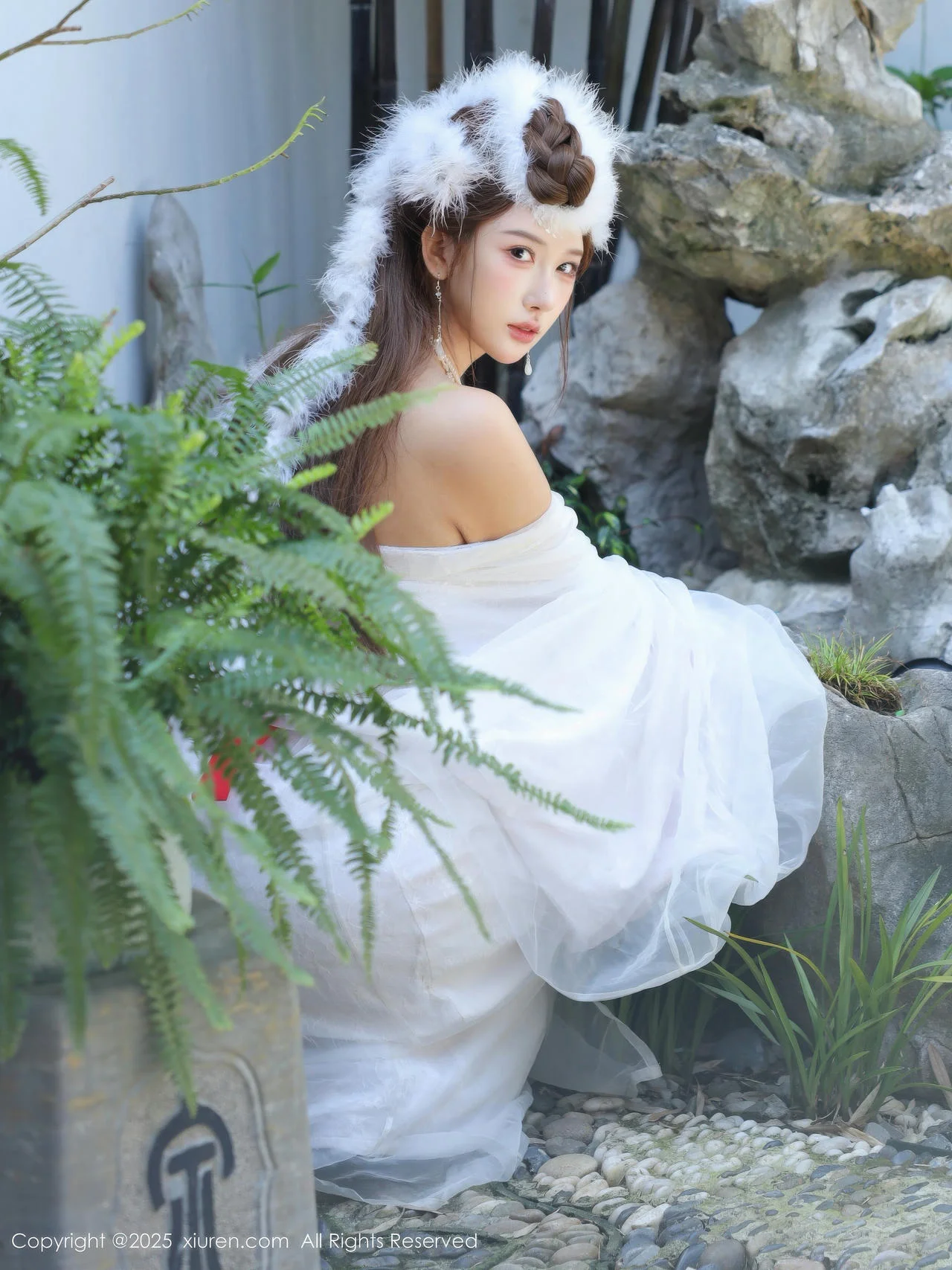 XiuRen 秀人 No.10843 金允希Yuki 白色锦毛鼠装扮 - 5