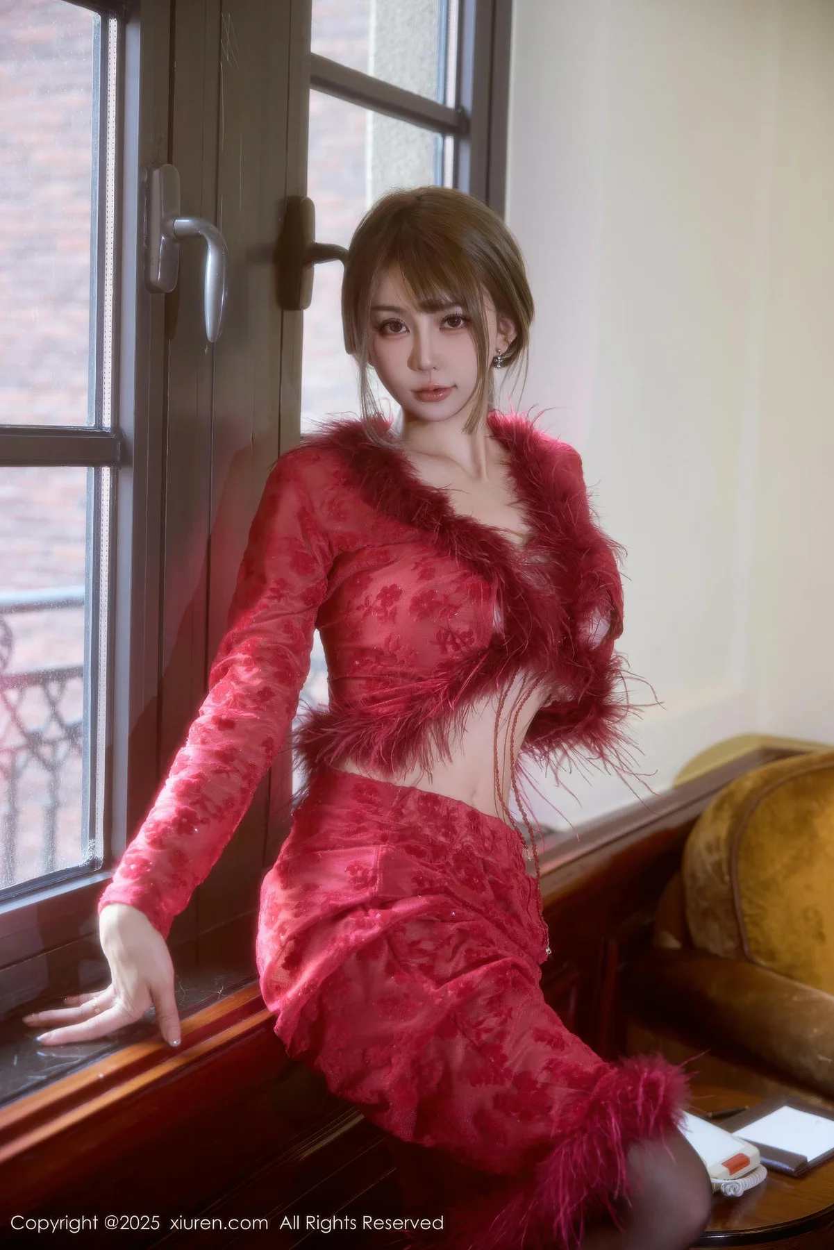 XiuRen 秀人 No.10848 Zoe柚柚美乳玉背红色复古服饰 - 6