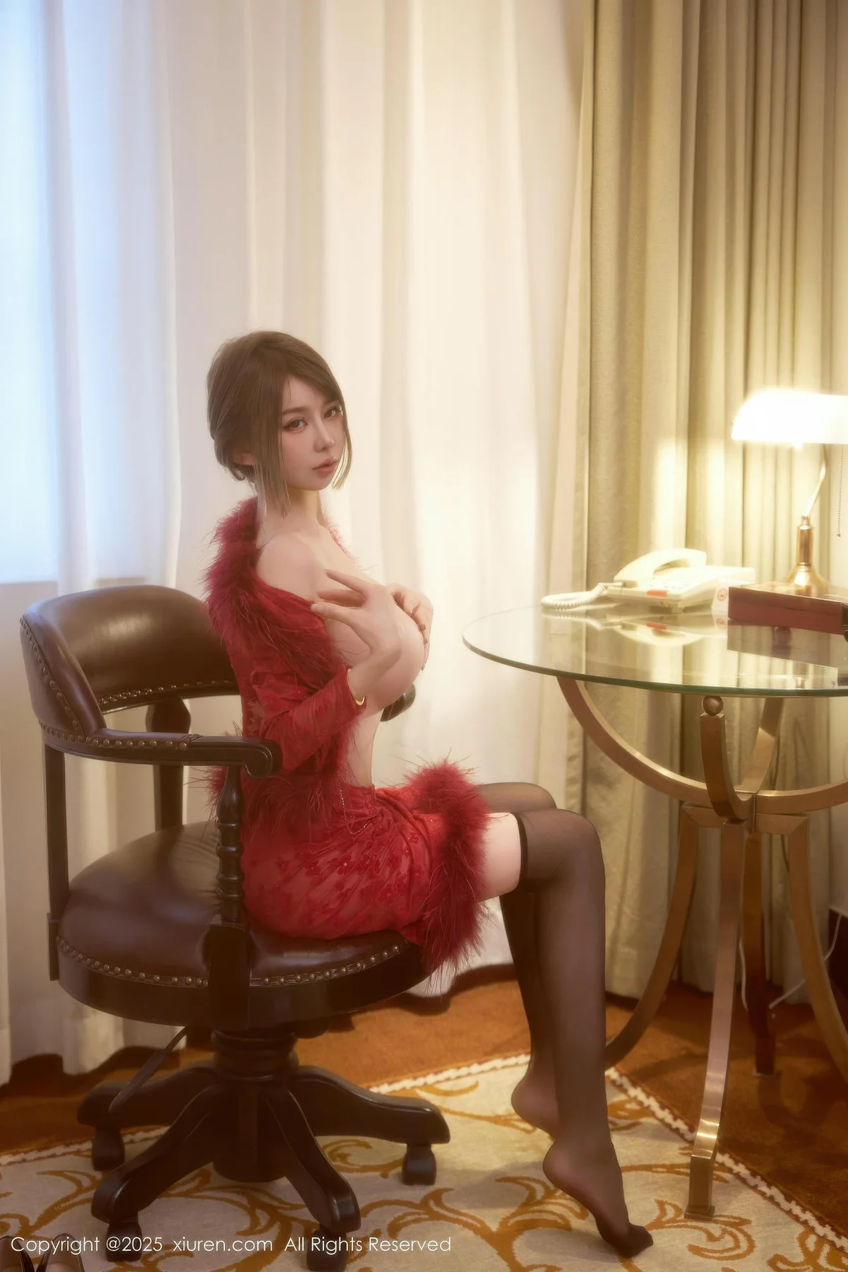 XiuRen 秀人 No.10848 Zoe柚柚美乳玉背红色复古服饰 - 10