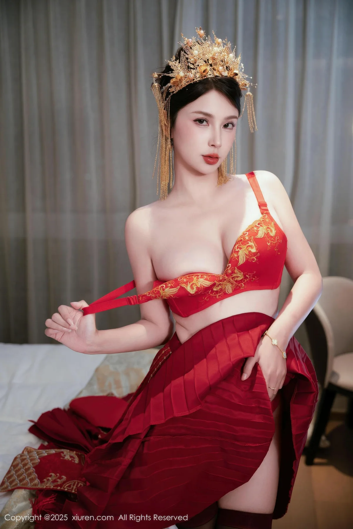 XiuRen 秀人 No.10865 小蛮妖 新娘喜服主题写真 - 5
