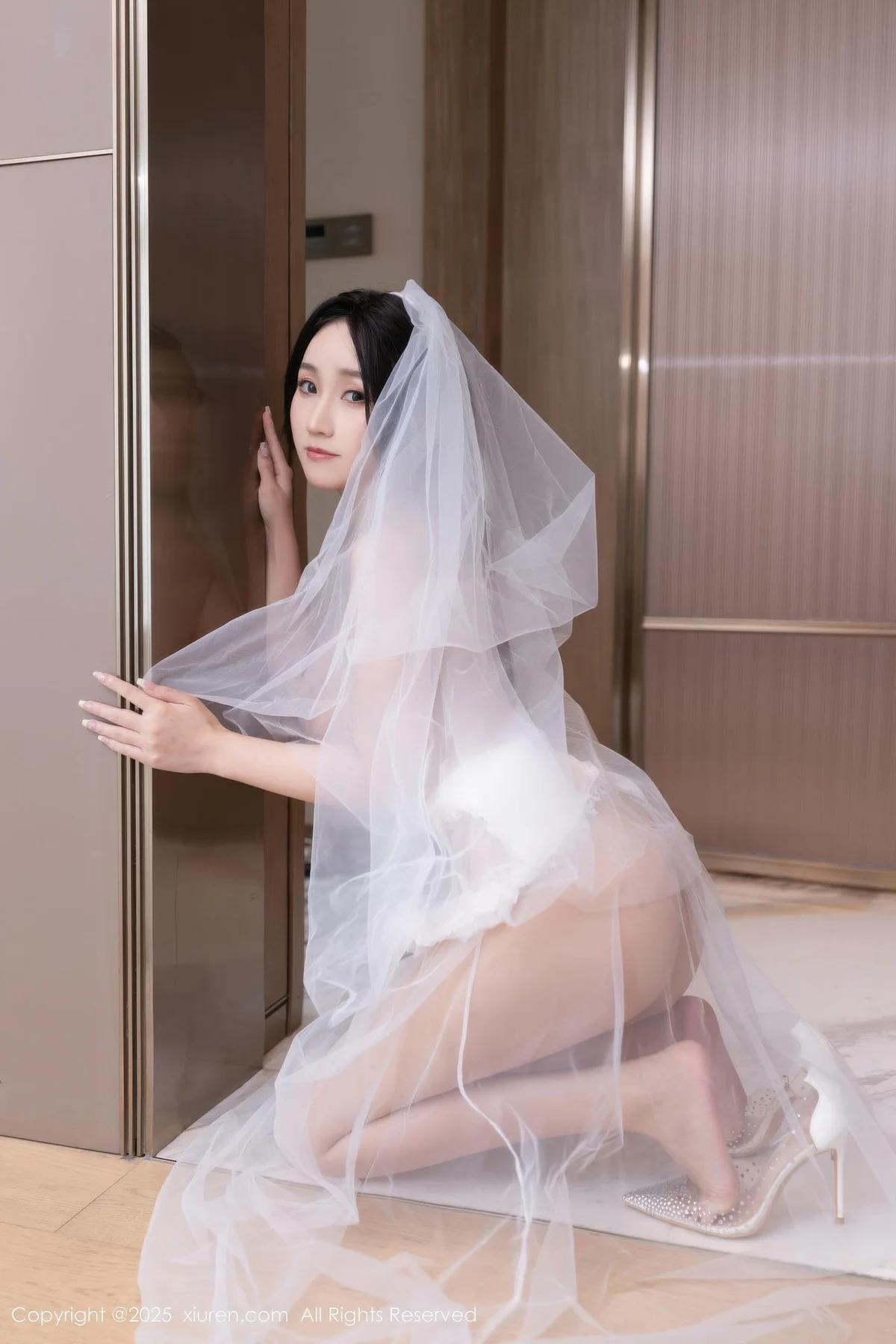 XiuRen 秀人 No.10871 杏子Yada 轻透白纱主题写真 - 7