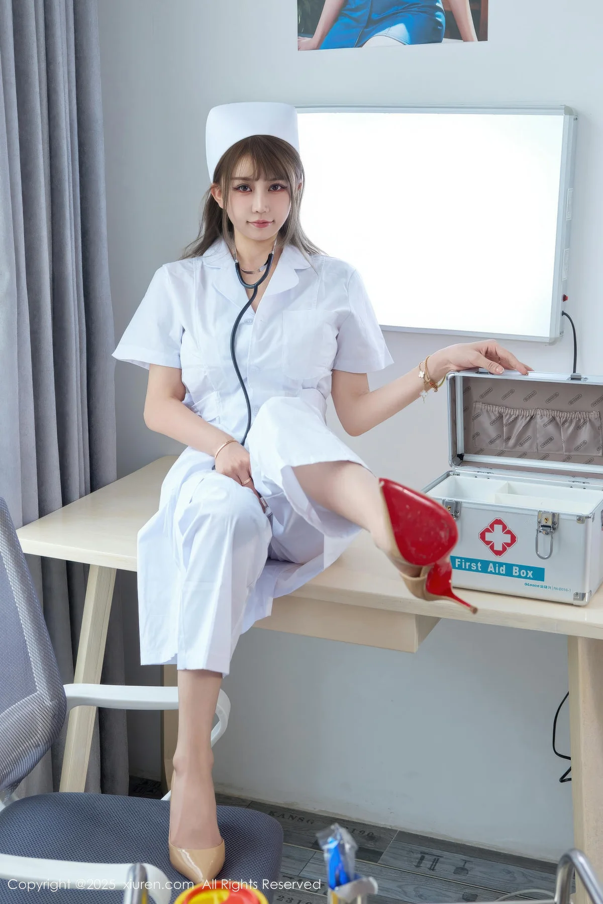 XiuRen 秀人 No.10896 Zoe柚柚 白色护士制服诱惑 - 6