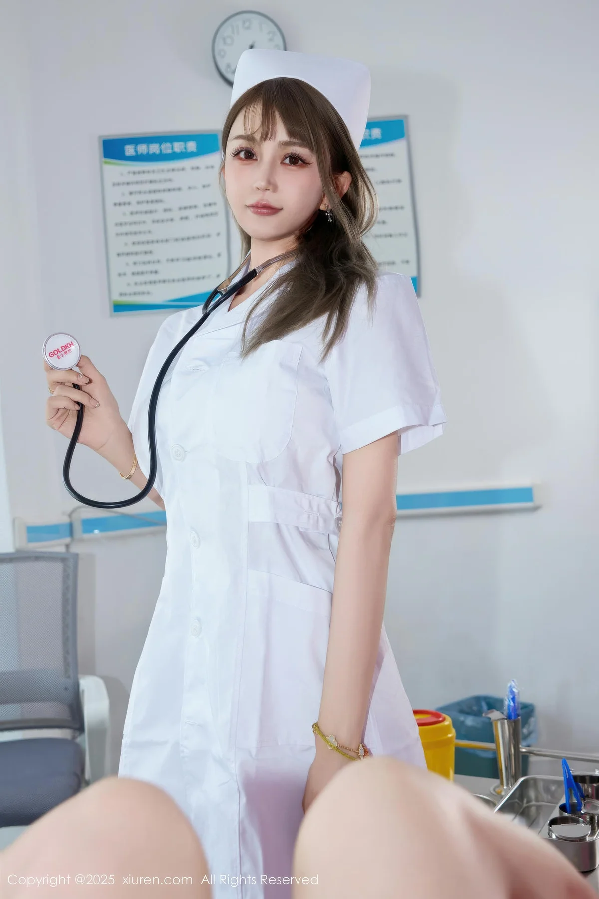 XiuRen 秀人 No.10896 Zoe柚柚 白色护士制服诱惑 - 3