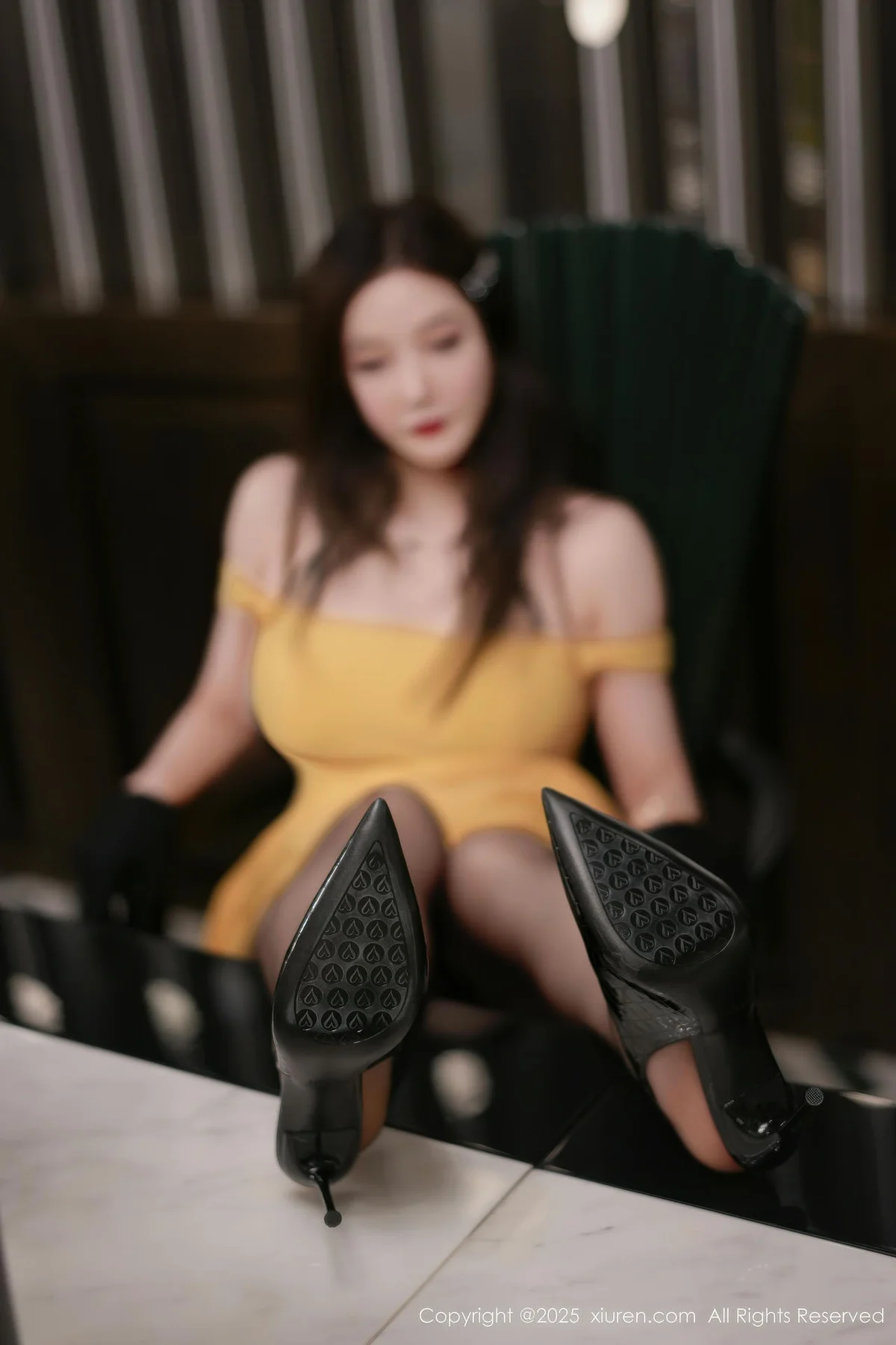 XiuRen 秀人 No.10897 心妍小公主 黄色连衣短裙 - 3